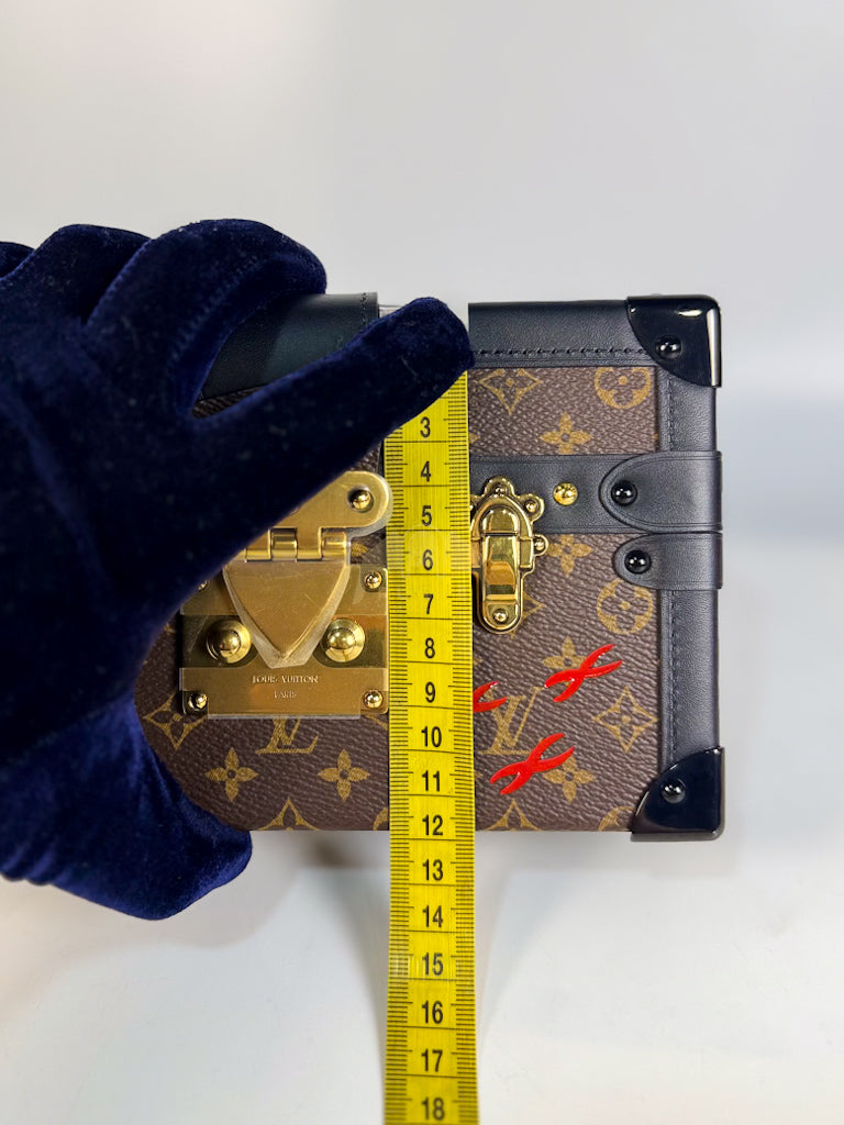 Petite Malle Bag in Monogram Coated Canvas & Gold Hardware Microchip | Purse Maison Luxury Bags Shop