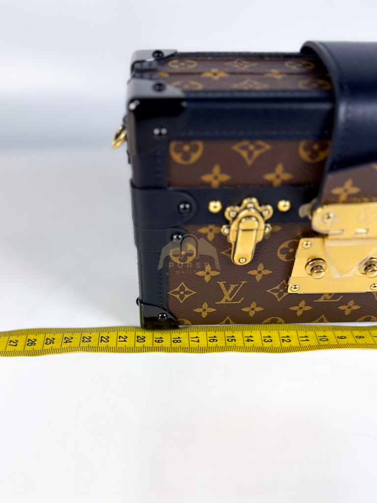 Petite Malle Bag in Monogram Coated Canvas & Gold Hardware Microchip | Purse Maison Luxury Bags Shop