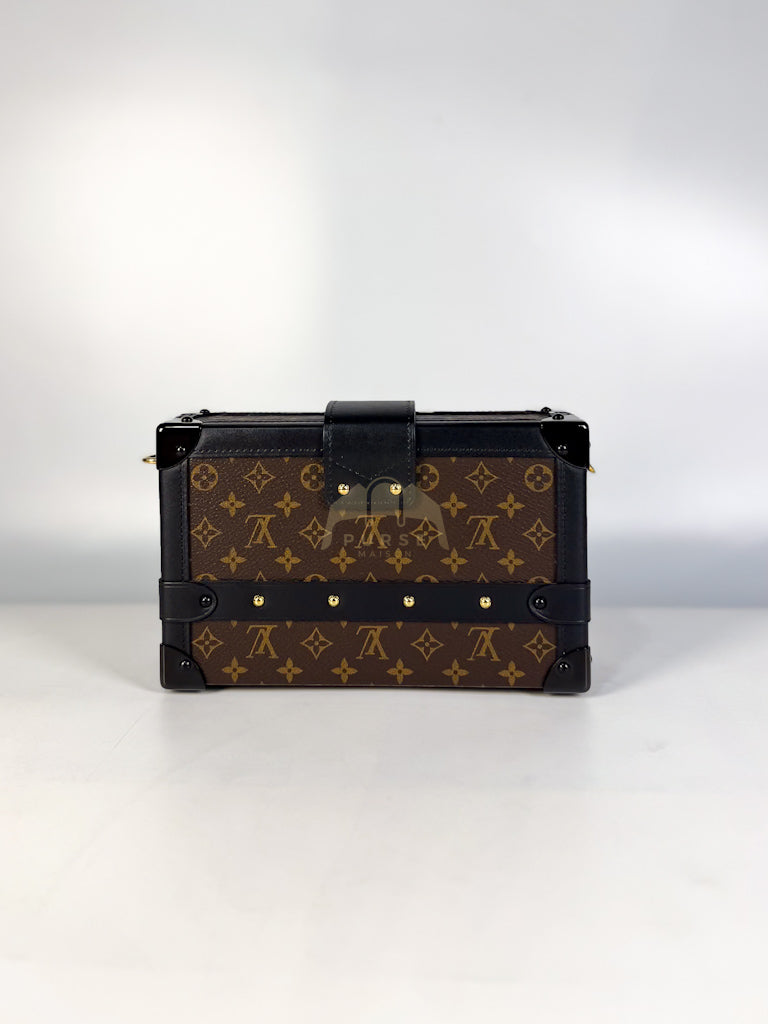 Petite Malle Bag in Monogram Coated Canvas & Gold Hardware Microchip | Purse Maison Luxury Bags Shop