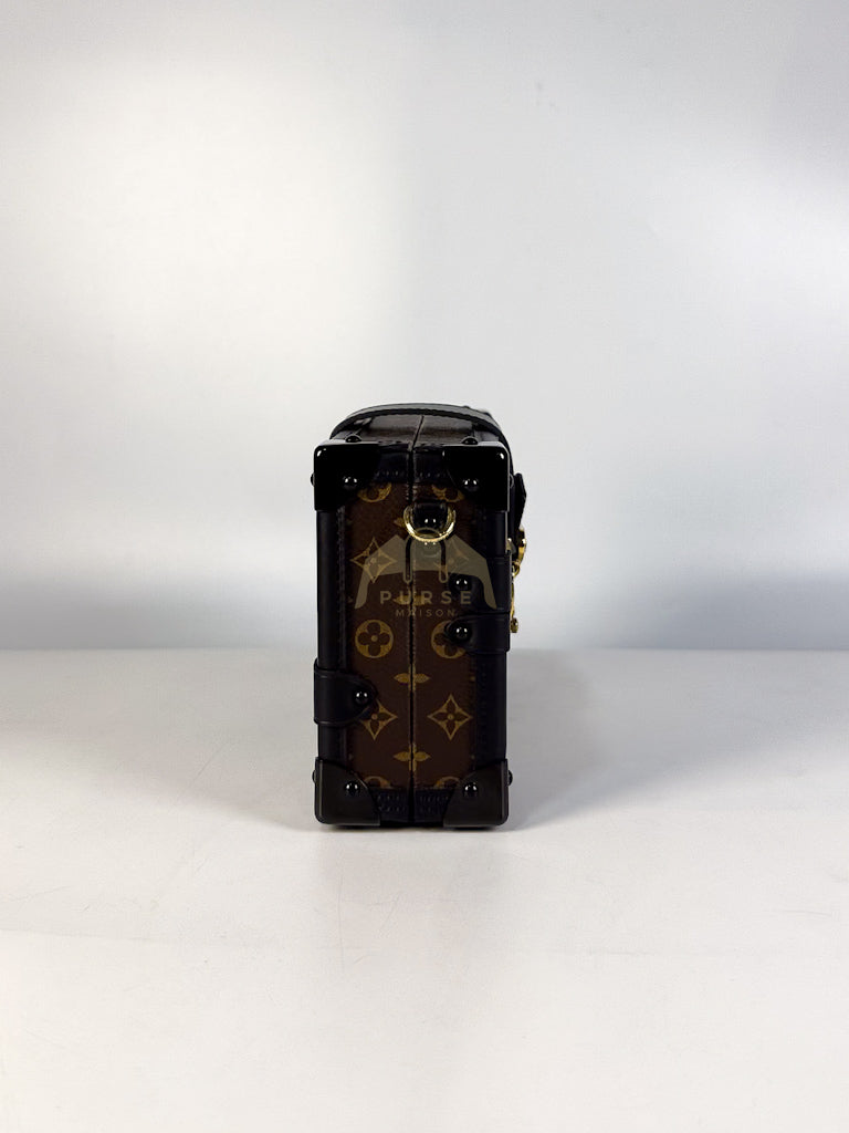 Petite Malle Bag in Monogram Coated Canvas & Gold Hardware Microchip | Purse Maison Luxury Bags Shop