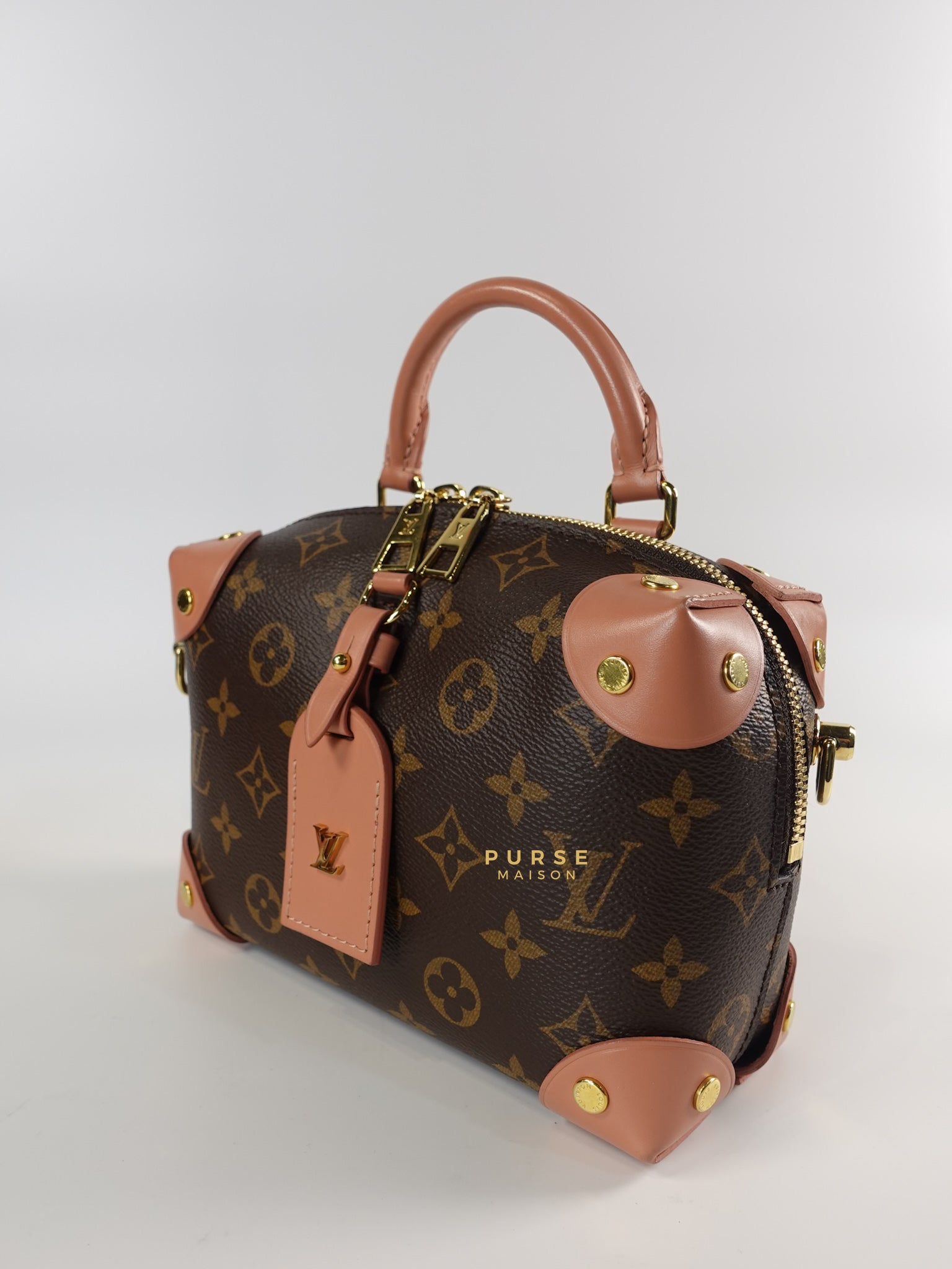 Petite Malle Souple Pink in Monogram Canvas (Date Code: TR3230 ) | Purse Maison Luxury Bags Shop