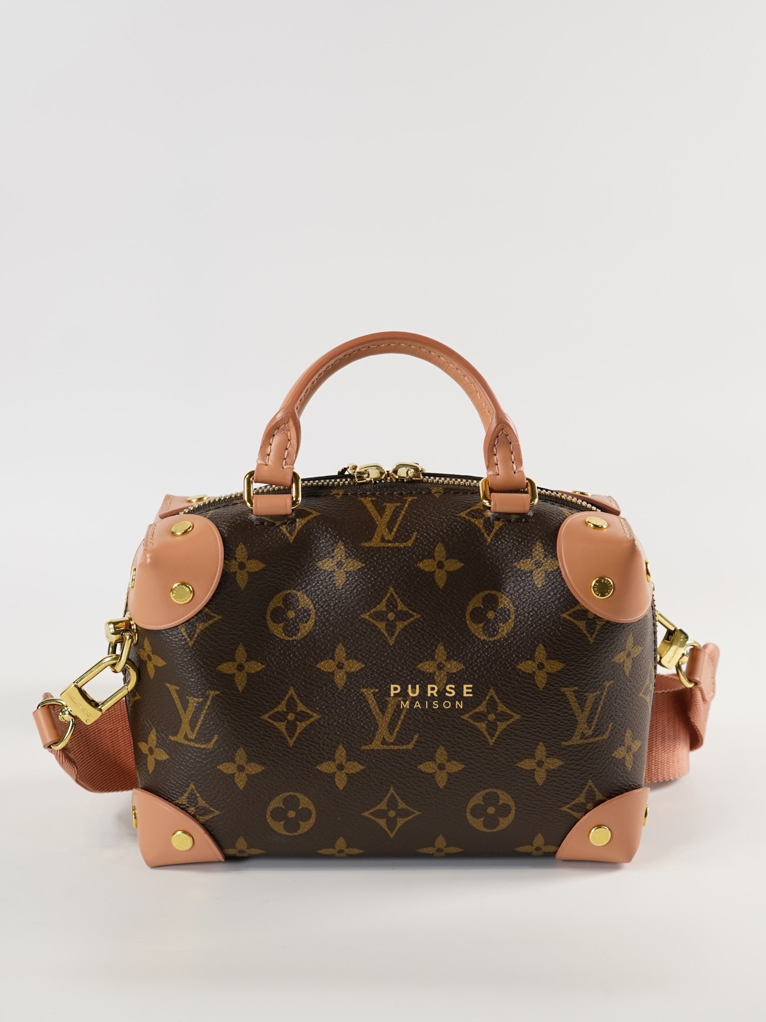 Petite Malle Souple Pink in Monogram Canvas (Date Code: TR3230 ) | Purse Maison Luxury Bags Shop