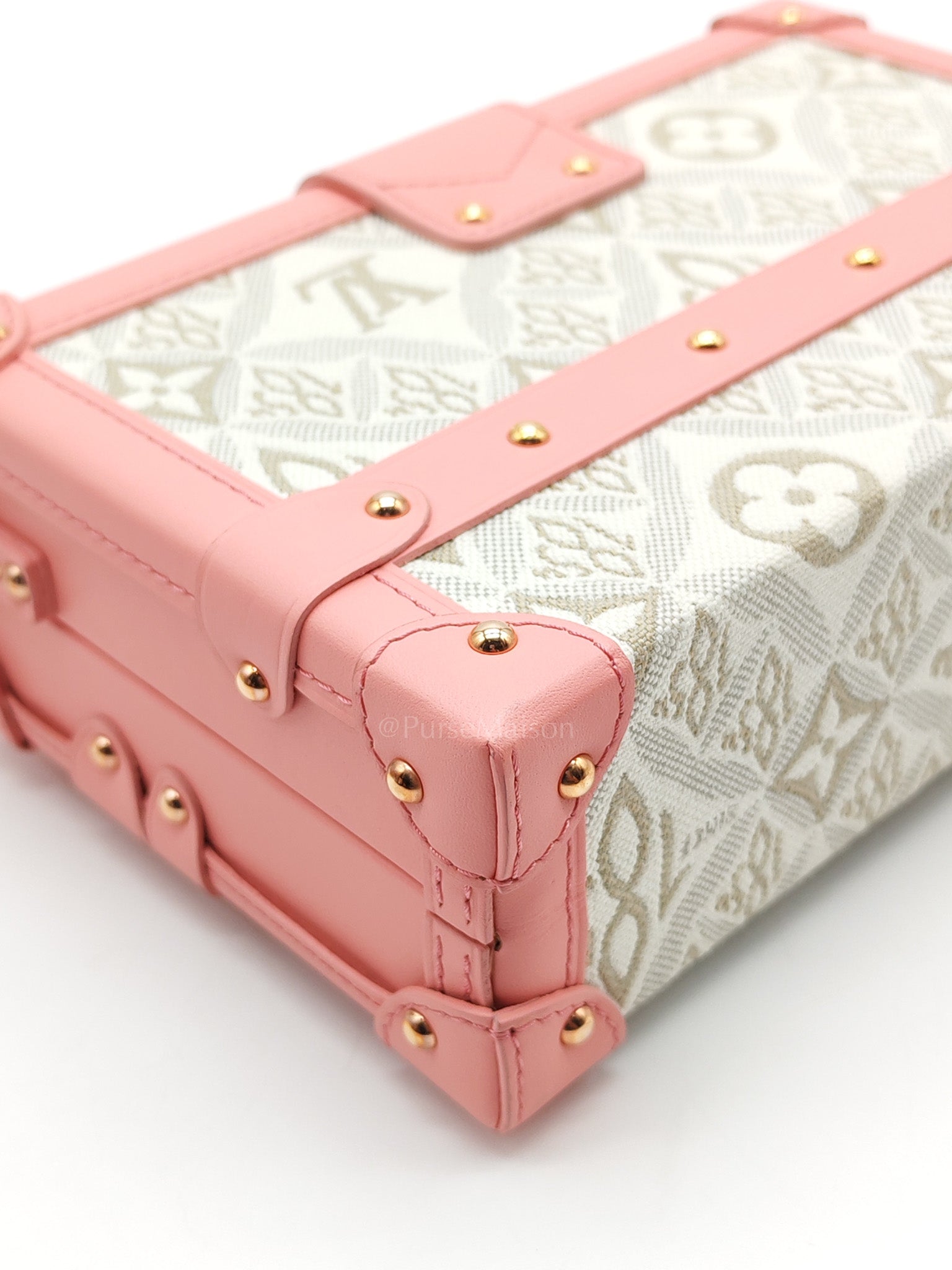 Petite Mallee Shoulder Bag in Pink Since 1854 Jacquard Clutch Rose Gold Hardware (Microchip) | Purse Maison Luxury Bags Shop