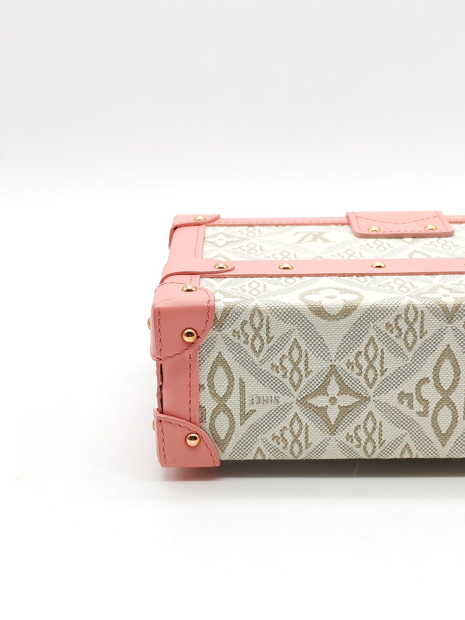 Petite Mallee Shoulder Bag in Pink Since 1854 Jacquard Clutch Rose Gold Hardware (Microchip) | Purse Maison Luxury Bags Shop