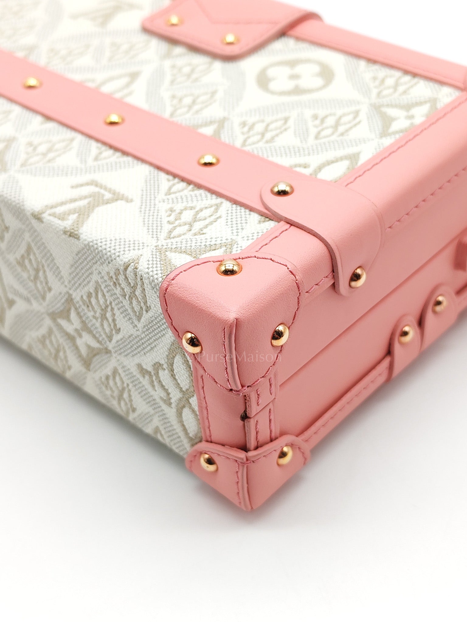 Petite Mallee Shoulder Bag in Pink Since 1854 Jacquard Clutch Rose Gold Hardware (Microchip) | Purse Maison Luxury Bags Shop