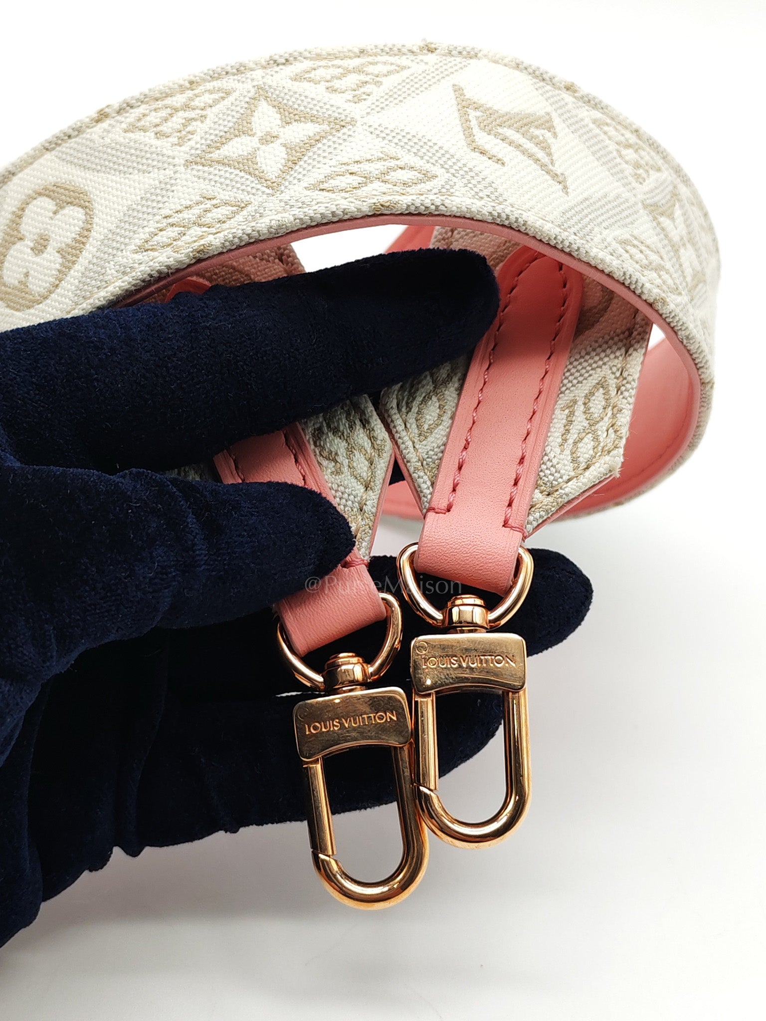 Petite Mallee Shoulder Bag in Pink Since 1854 Jacquard Clutch Rose Gold Hardware (Microchip) | Purse Maison Luxury Bags Shop
