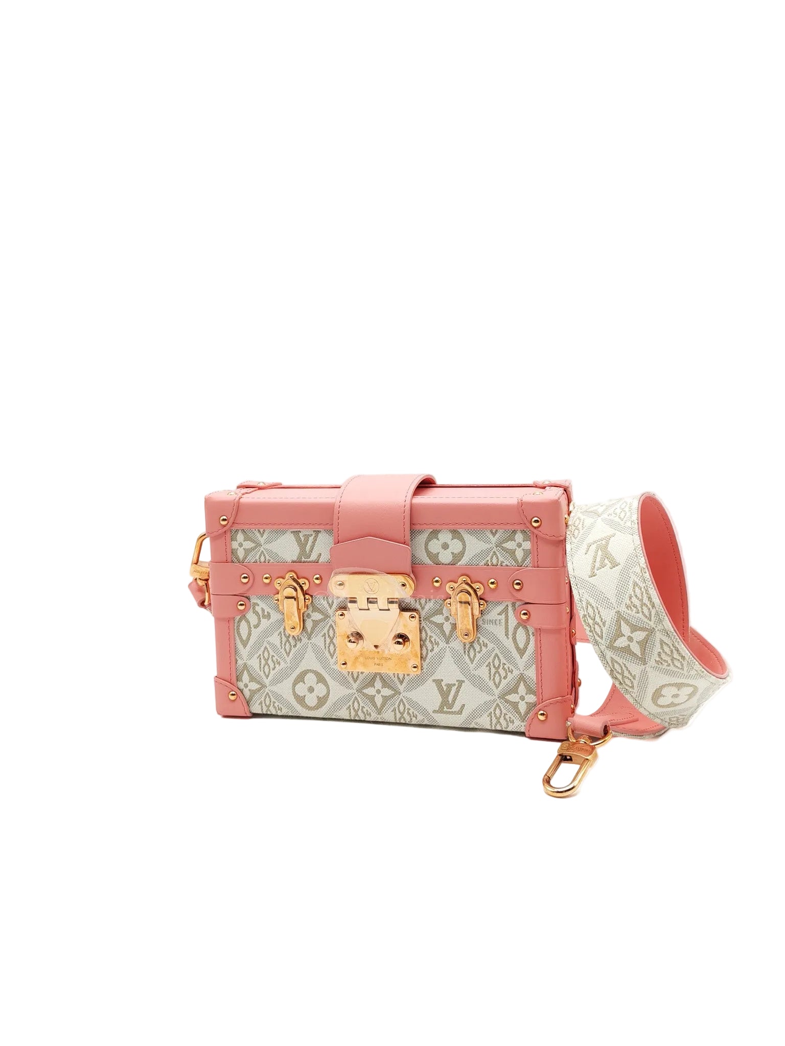 Petite Mallee Shoulder Bag in Pink Since 1854 Jacquard Clutch Rose Gold Hardware (Microchip) | Purse Maison Luxury Bags Shop