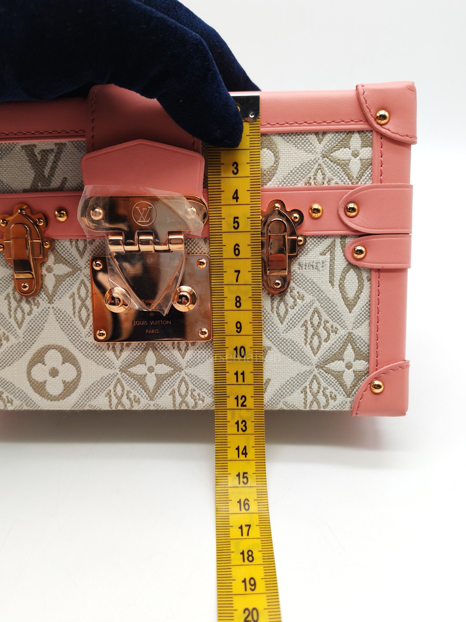 Petite Mallee Shoulder Bag in Pink Since 1854 Jacquard Clutch Rose Gold Hardware (Microchip) | Purse Maison Luxury Bags Shop
