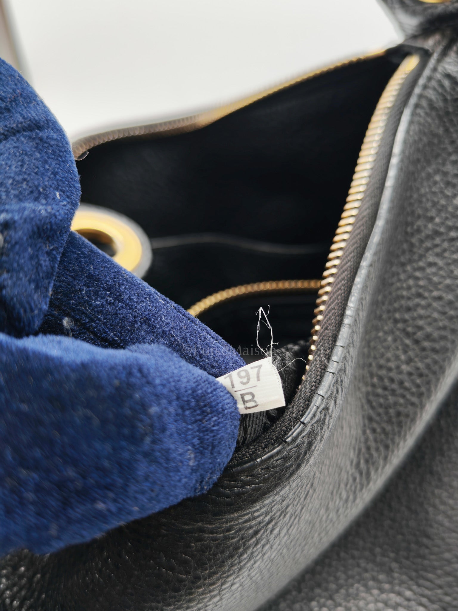 Vitello Phenix Hobo Bag in Black Pebbled Calfskin Leather & Gold Hardware