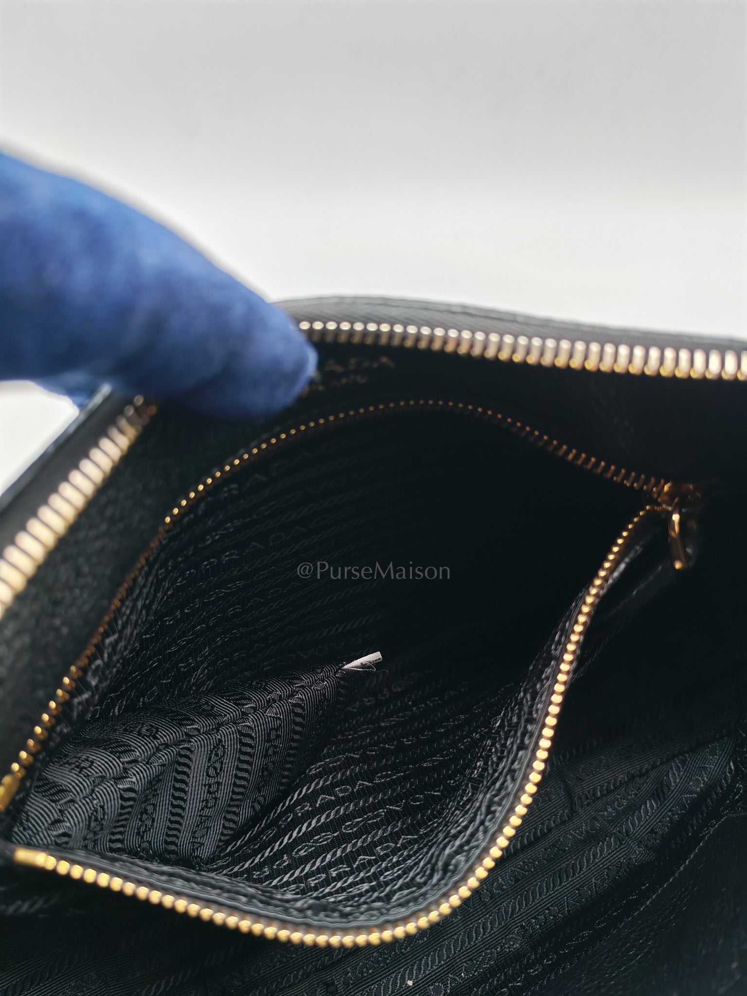 Vitello Phenix Hobo Bag in Black Pebbled Calfskin Leather & Gold Hardware