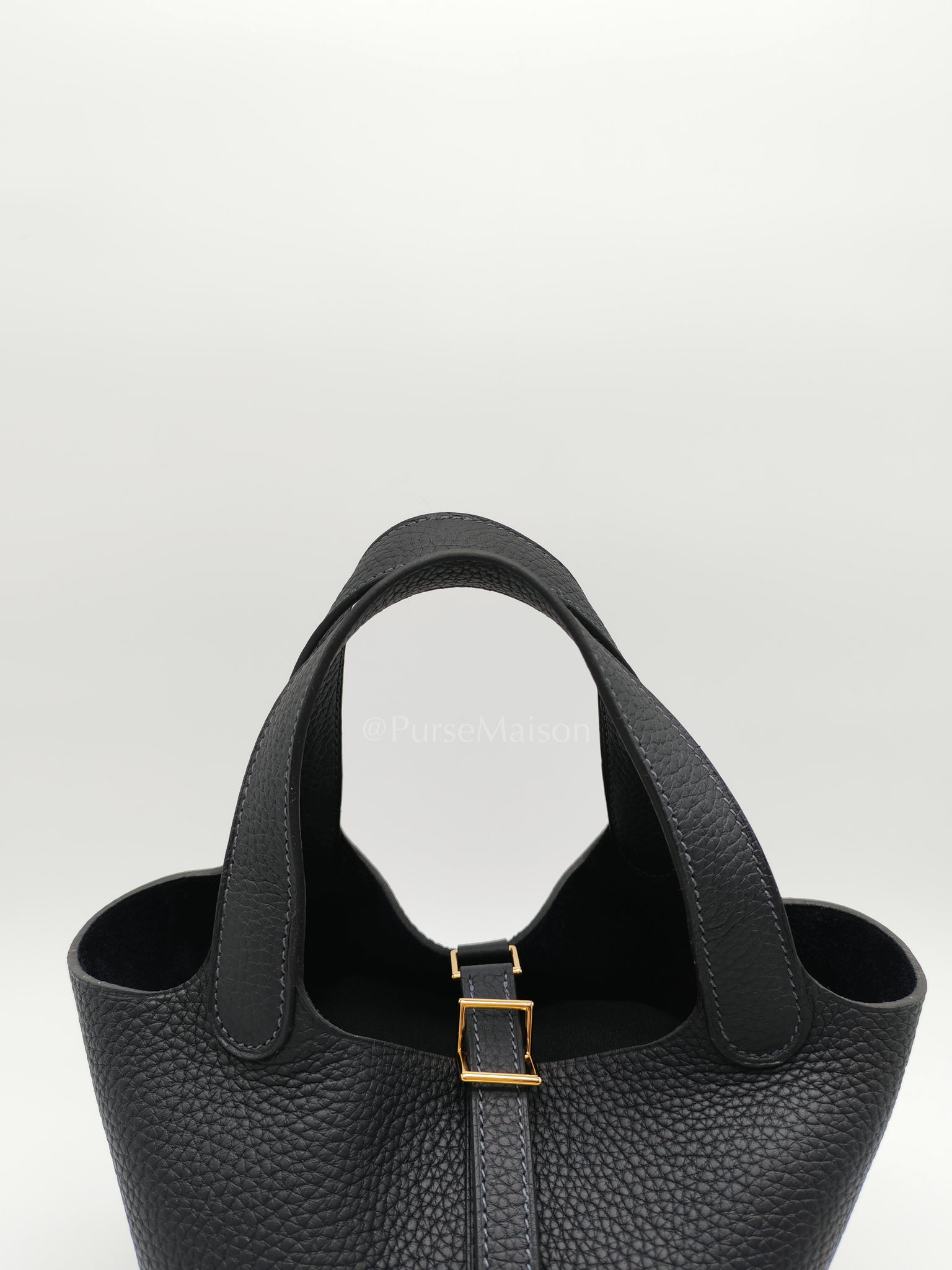 Picotin 18 Caban in Clemence Leather and Gold Hardware Stamp K (2025) | Purse Maison Luxury Bags Shop