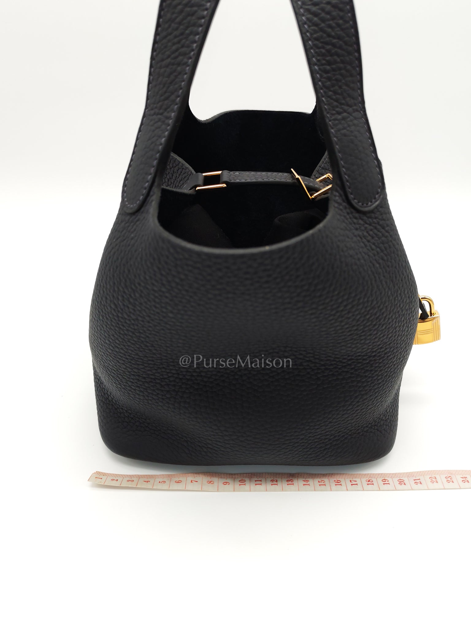 Picotin 18 Caban in Clemence Leather and Gold Hardware Stamp K (2025) | Purse Maison Luxury Bags Shop