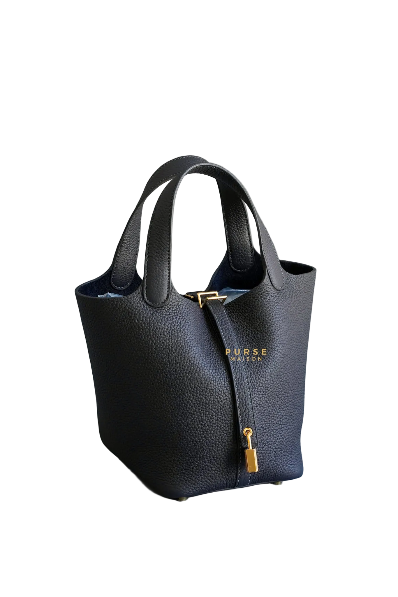 Picotin 18 Caban in Clemence Leather and Gold Hardware Stamp K (2025) | Purse Maison Luxury Bags Shop