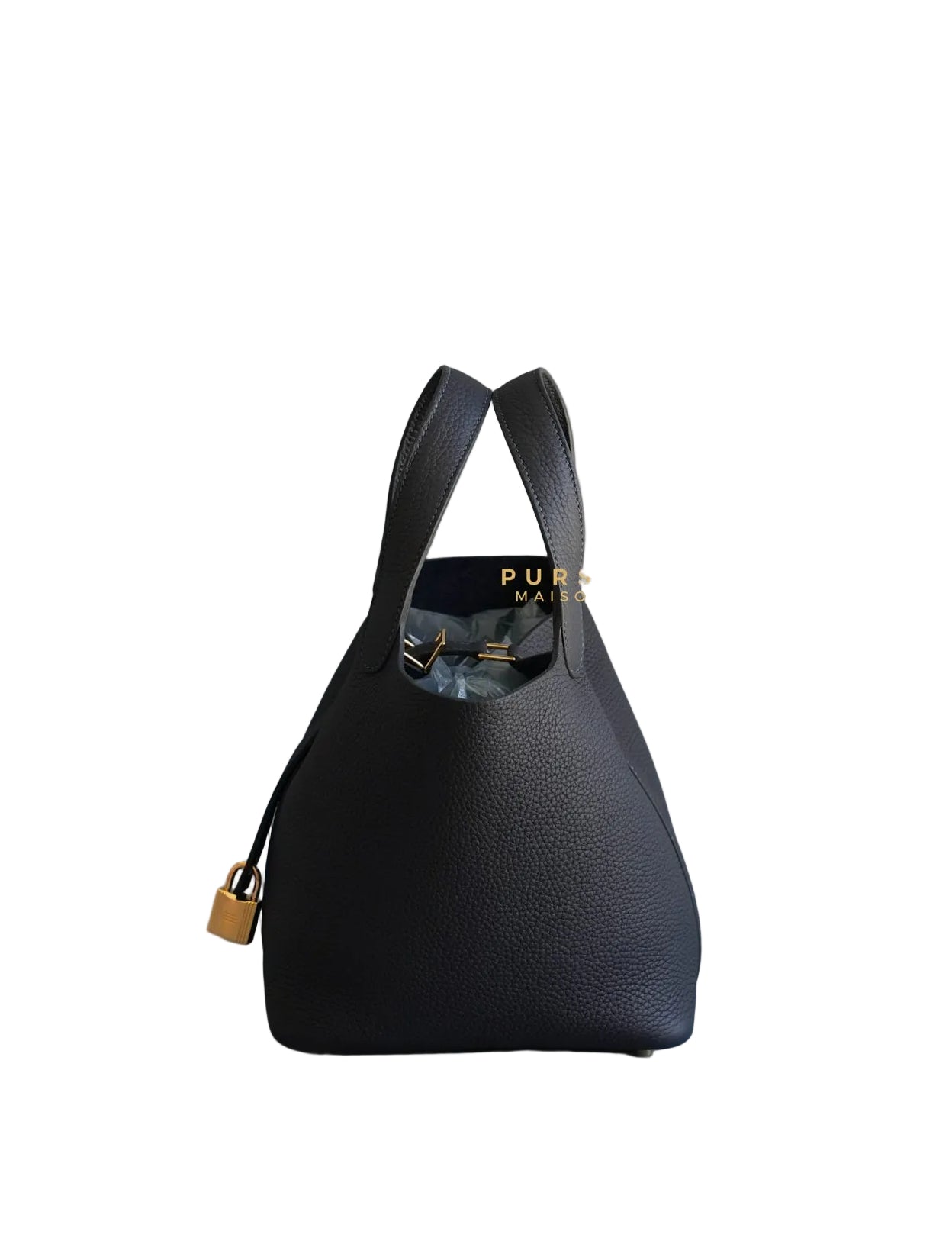 Picotin 18 Caban in Clemence Leather and Gold Hardware Stamp K (2025) | Purse Maison Luxury Bags Shop