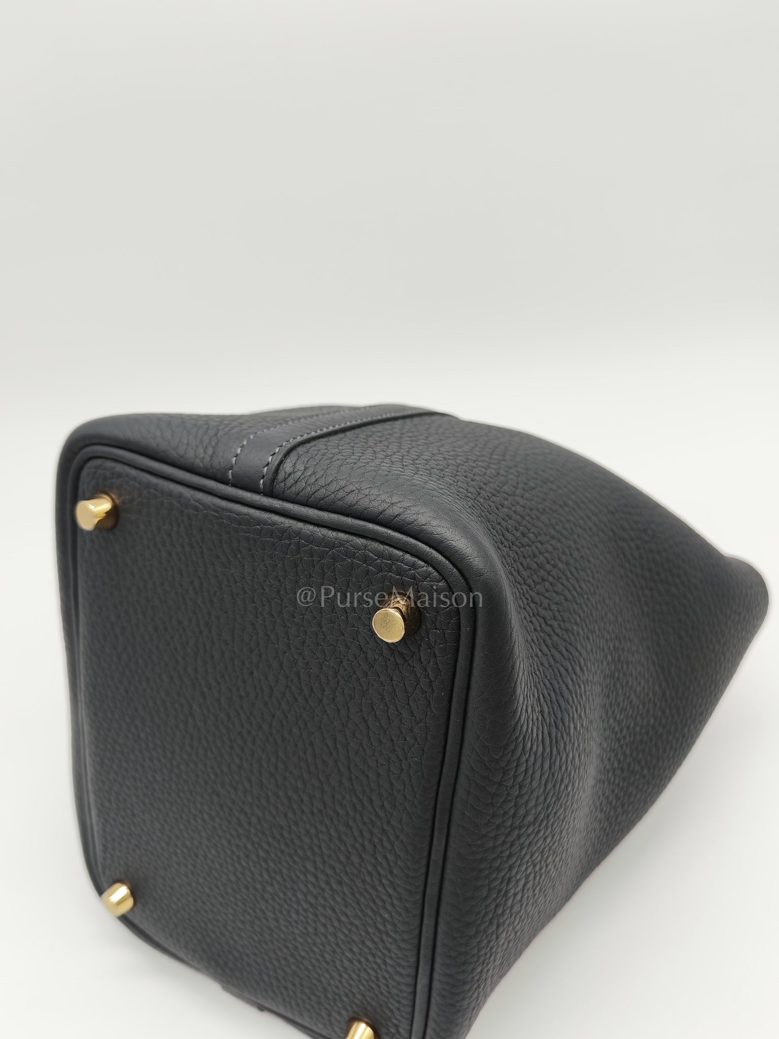 Picotin 18 Caban in Clemence Leather and Gold Hardware Stamp K (2025) | Purse Maison Luxury Bags Shop