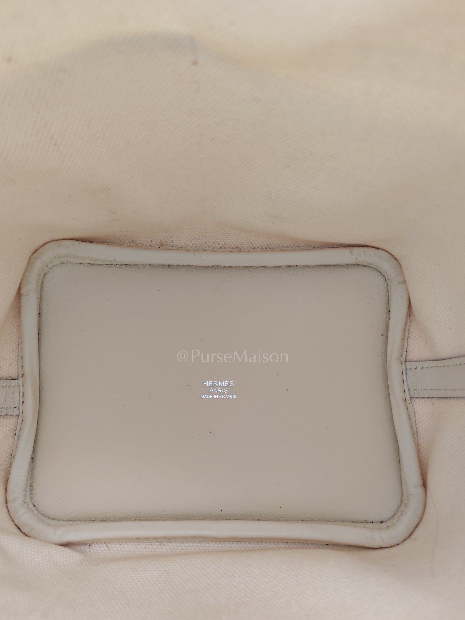 Picotin 18 Cargo in Nata Canvas and Palladium Hardware Stamp W (2024) | Purse Maison Luxury Bags Shop