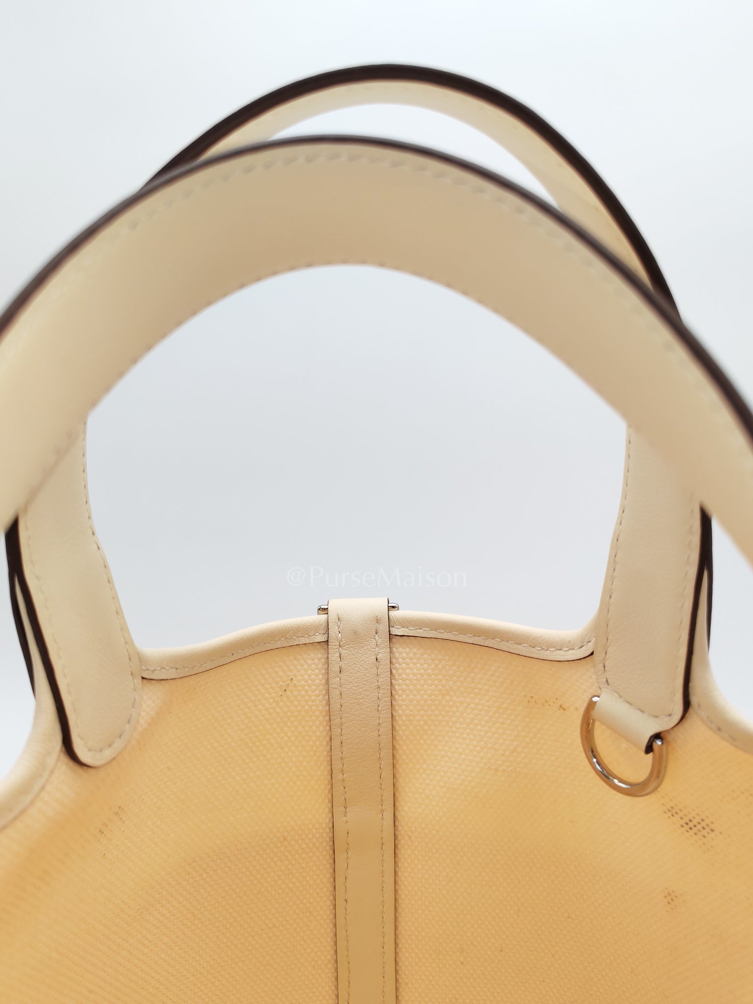 Picotin 18 Cargo in Nata Canvas and Palladium Hardware Stamp W (2024) | Purse Maison Luxury Bags Shop