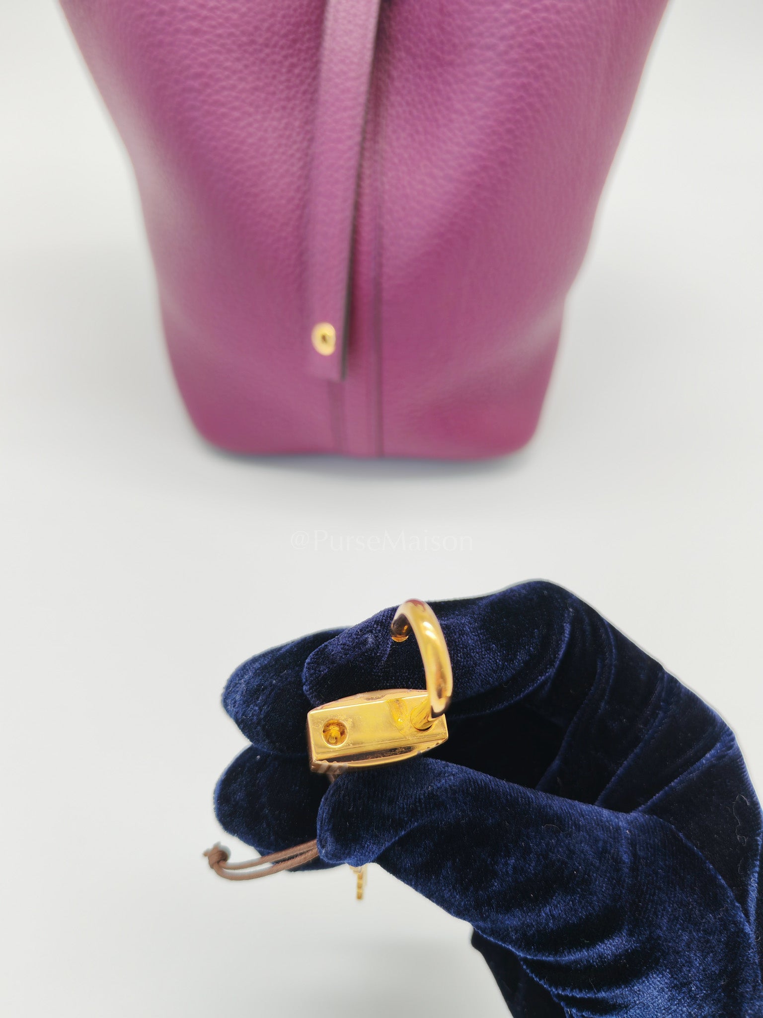 Picotin 18 in Anemone Taurillon Maurice Leather Gold Hardware Stamp D(2019) | Purse Maison Luxury Bags Shop