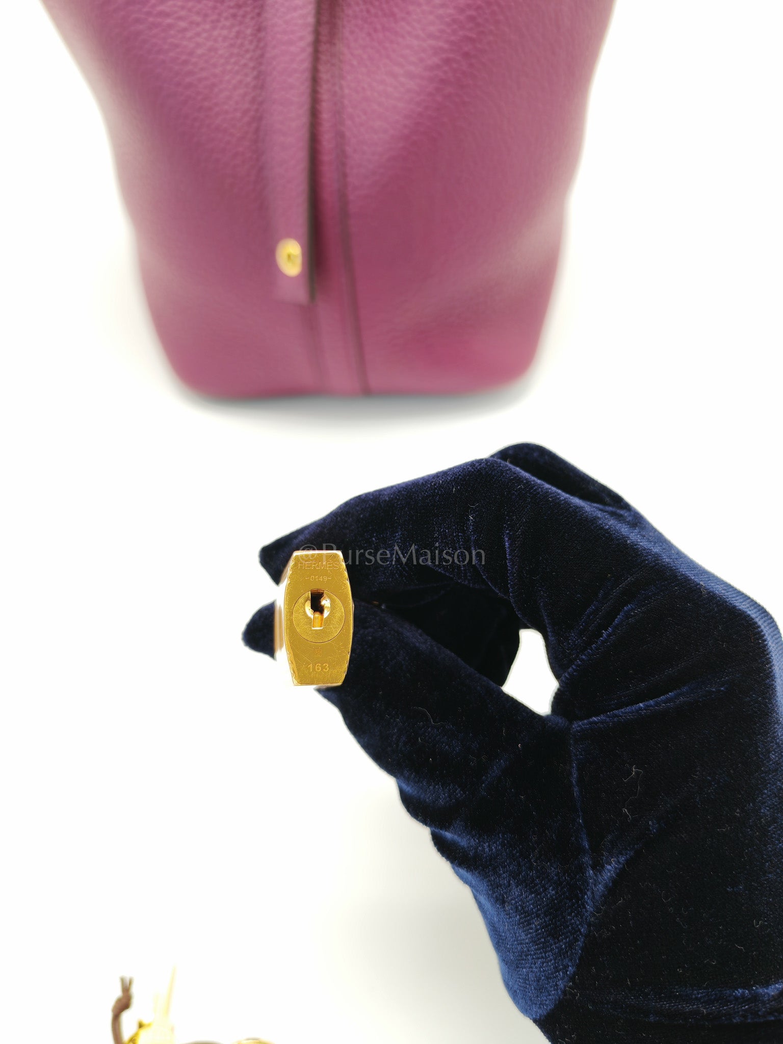 Picotin 18 in Anemone Taurillon Maurice Leather Gold Hardware Stamp D(2019) | Purse Maison Luxury Bags Shop