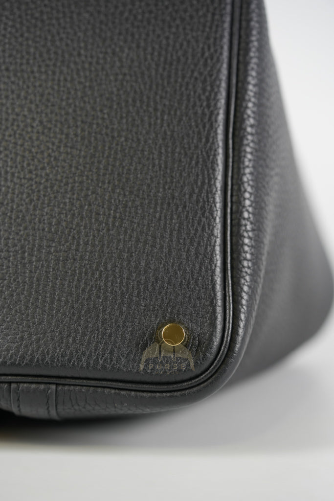 Picotin 18 in Black Clemence Leather and Gold Hardware Stamp Y (2020) | Purse Maison Luxury Bags Shop