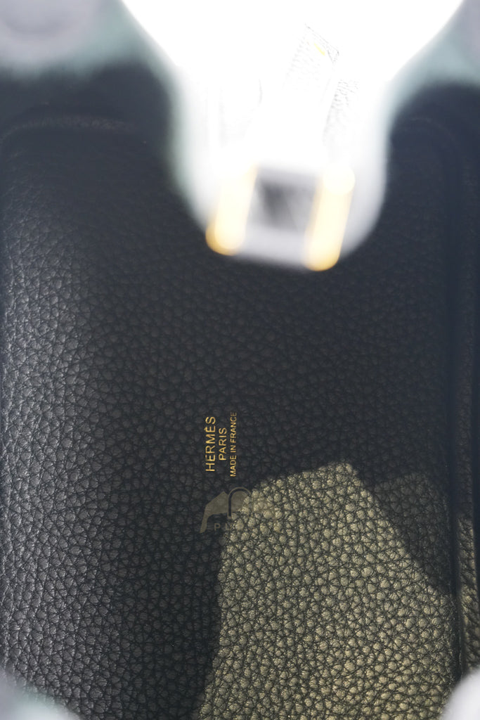 Picotin 18 in Black Clemence Leather and Gold Hardware Stamp Y (2020) | Purse Maison Luxury Bags Shop