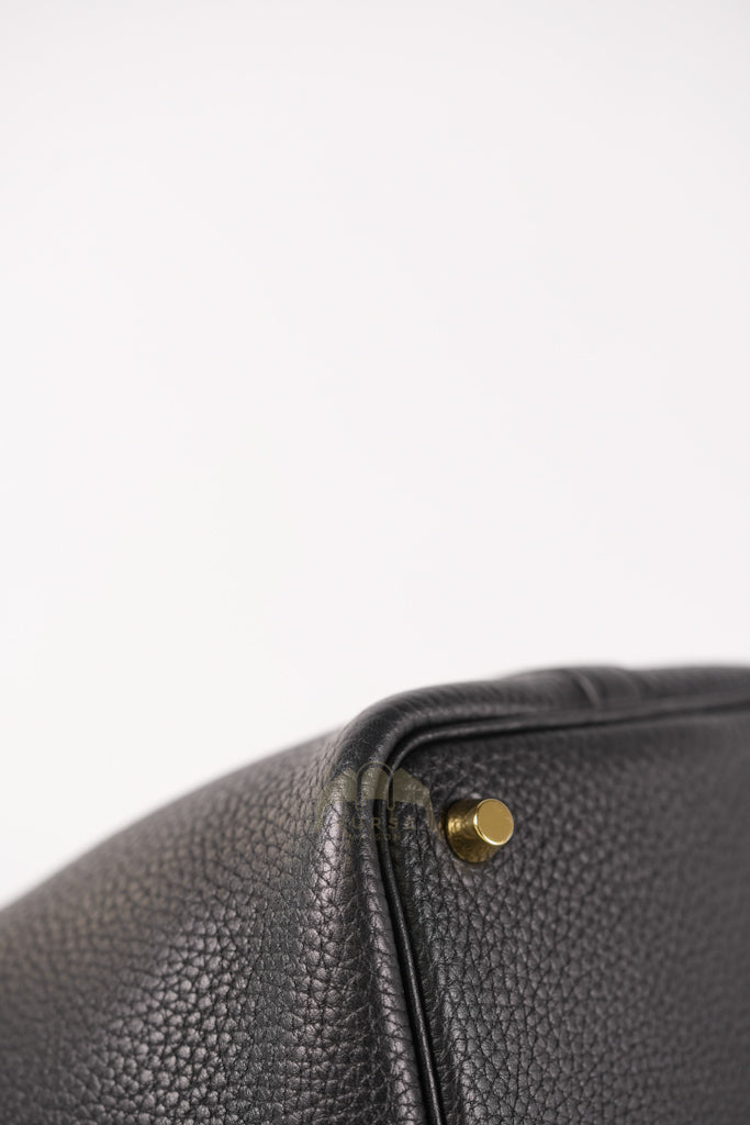 Picotin 18 in Black Clemence Leather and Gold Hardware Stamp Y (2020) | Purse Maison Luxury Bags Shop