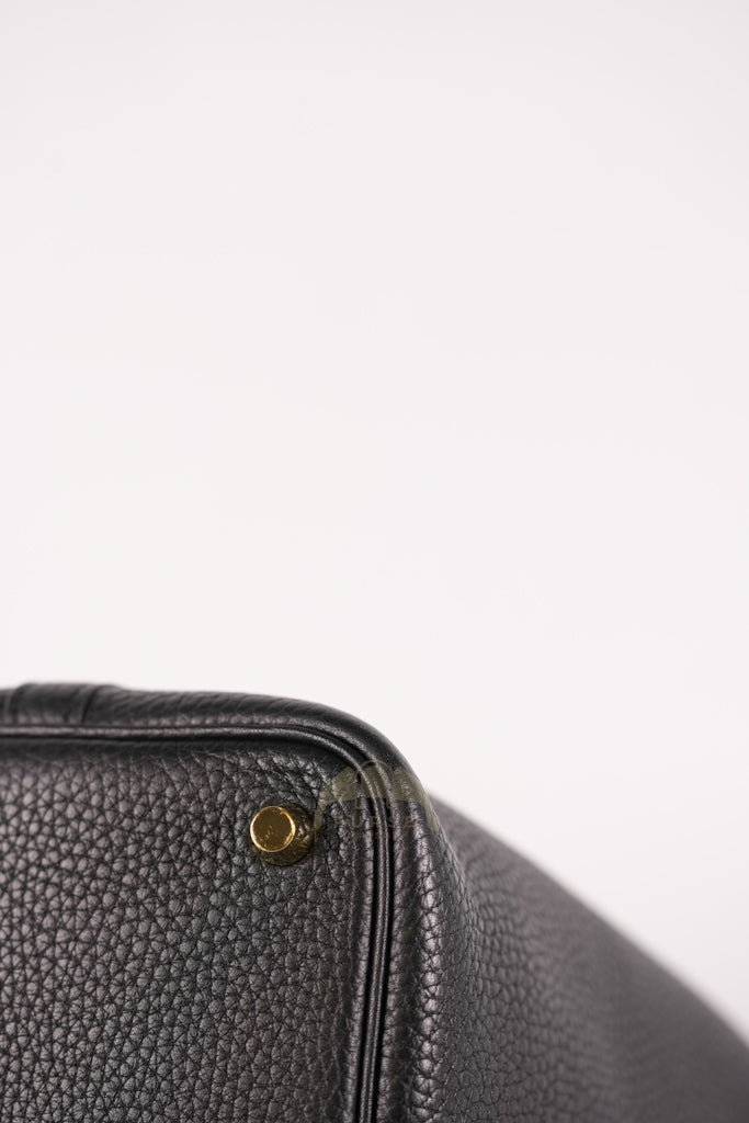 Picotin 18 in Black Clemence Leather and Gold Hardware Stamp Y (2020) | Purse Maison Luxury Bags Shop