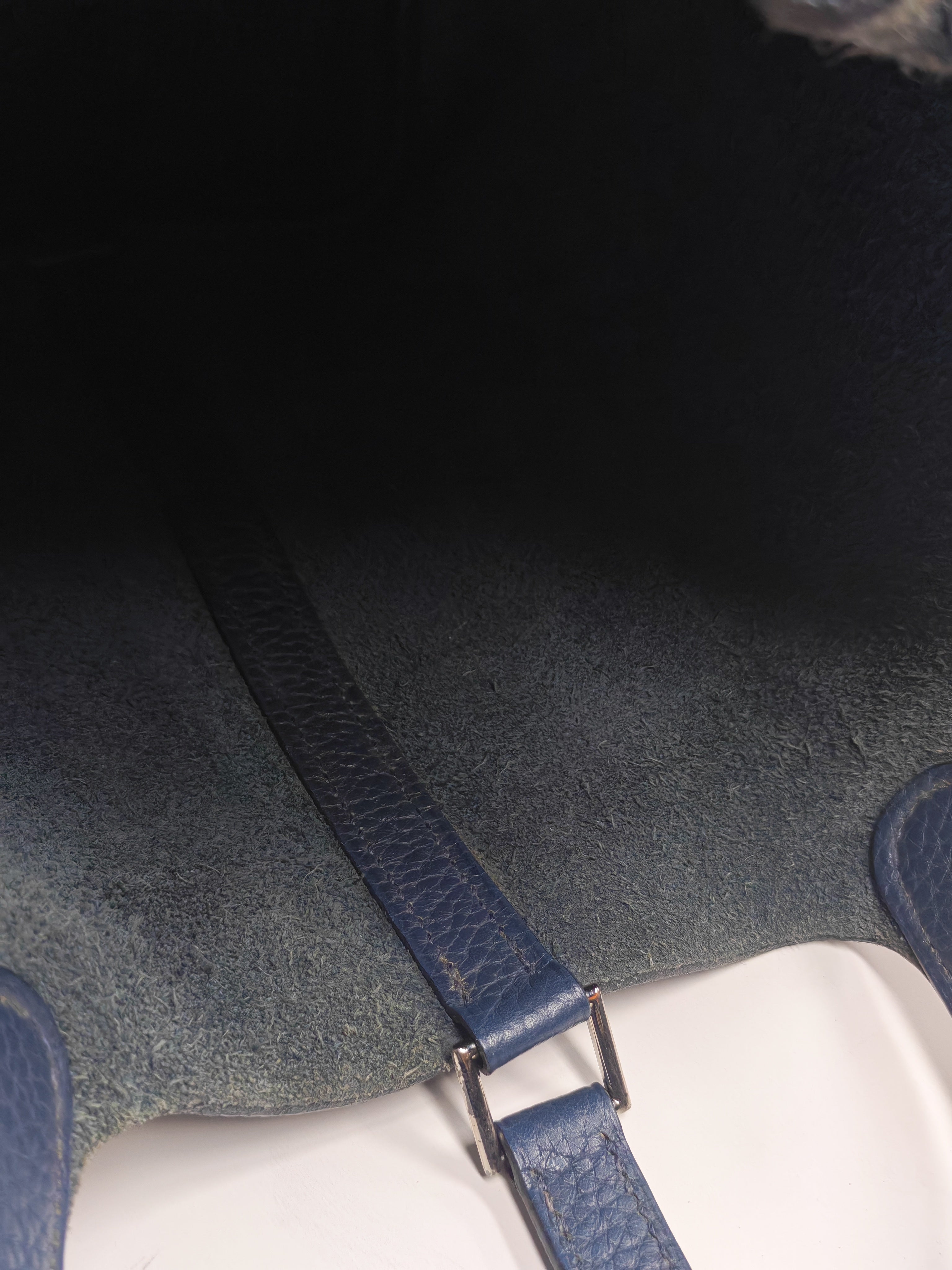 Picotin 18 in Blue Clemence Leather and Palladium Hardware Stamp M Square (2009) | Purse Maison Luxury Bags Shop