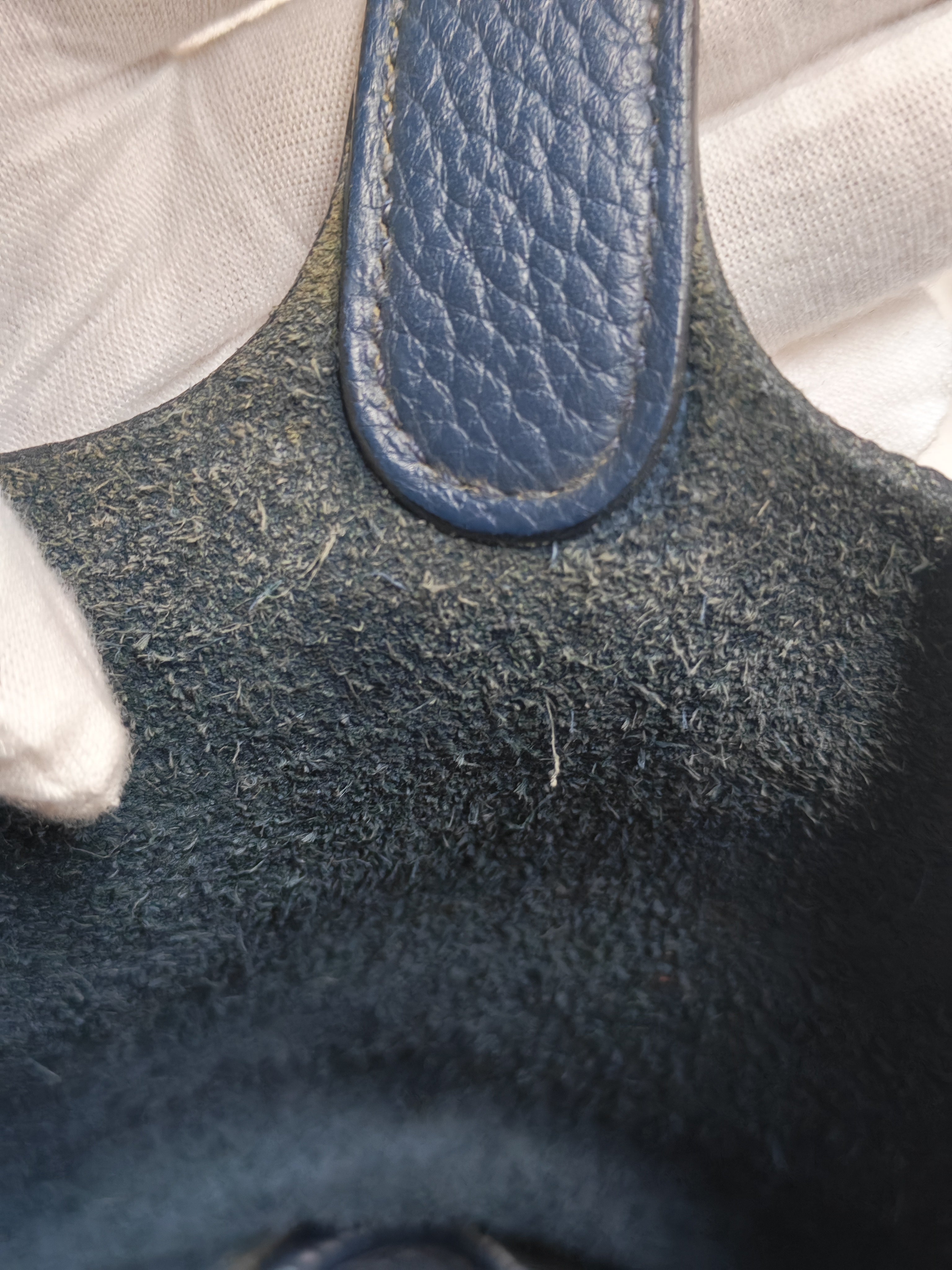 Picotin 18 in Blue Clemence Leather and Palladium Hardware Stamp M Square (2009) | Purse Maison Luxury Bags Shop