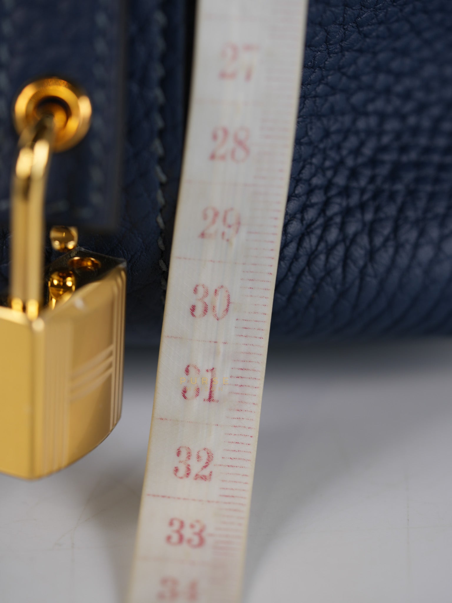 Picotin 18 in Blue De Prusse Clemence Leather in Gold Hardware Stamp W (2024) | Purse Maison Luxury Bags Shop