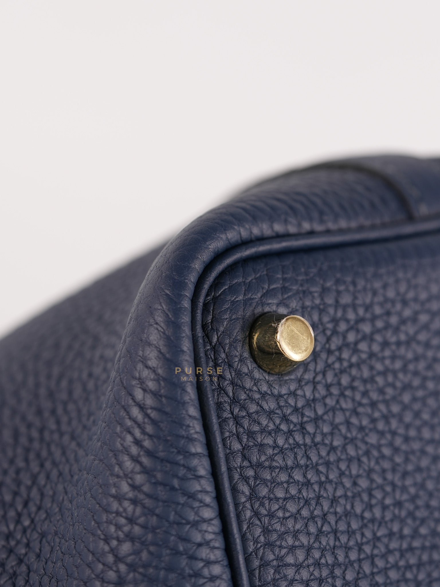 Picotin 18 in Blue De Prusse Clemence Leather in Gold Hardware Stamp W (2024) | Purse Maison Luxury Bags Shop