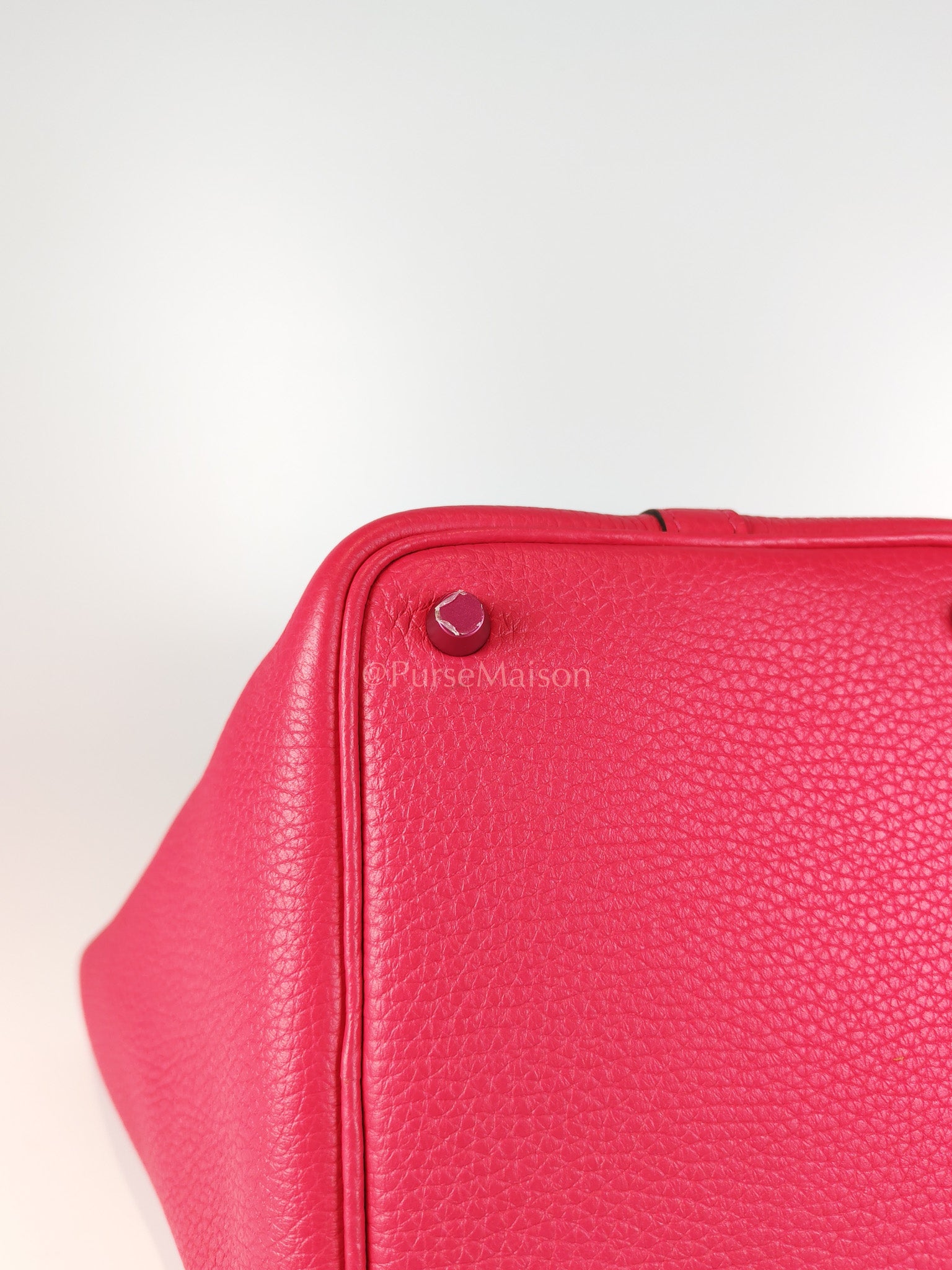 Picotin 18 in Rose Mexico Clemence Leather Monochrome Hardware (Stamp U) | Purse Maison Luxury Bags Shop