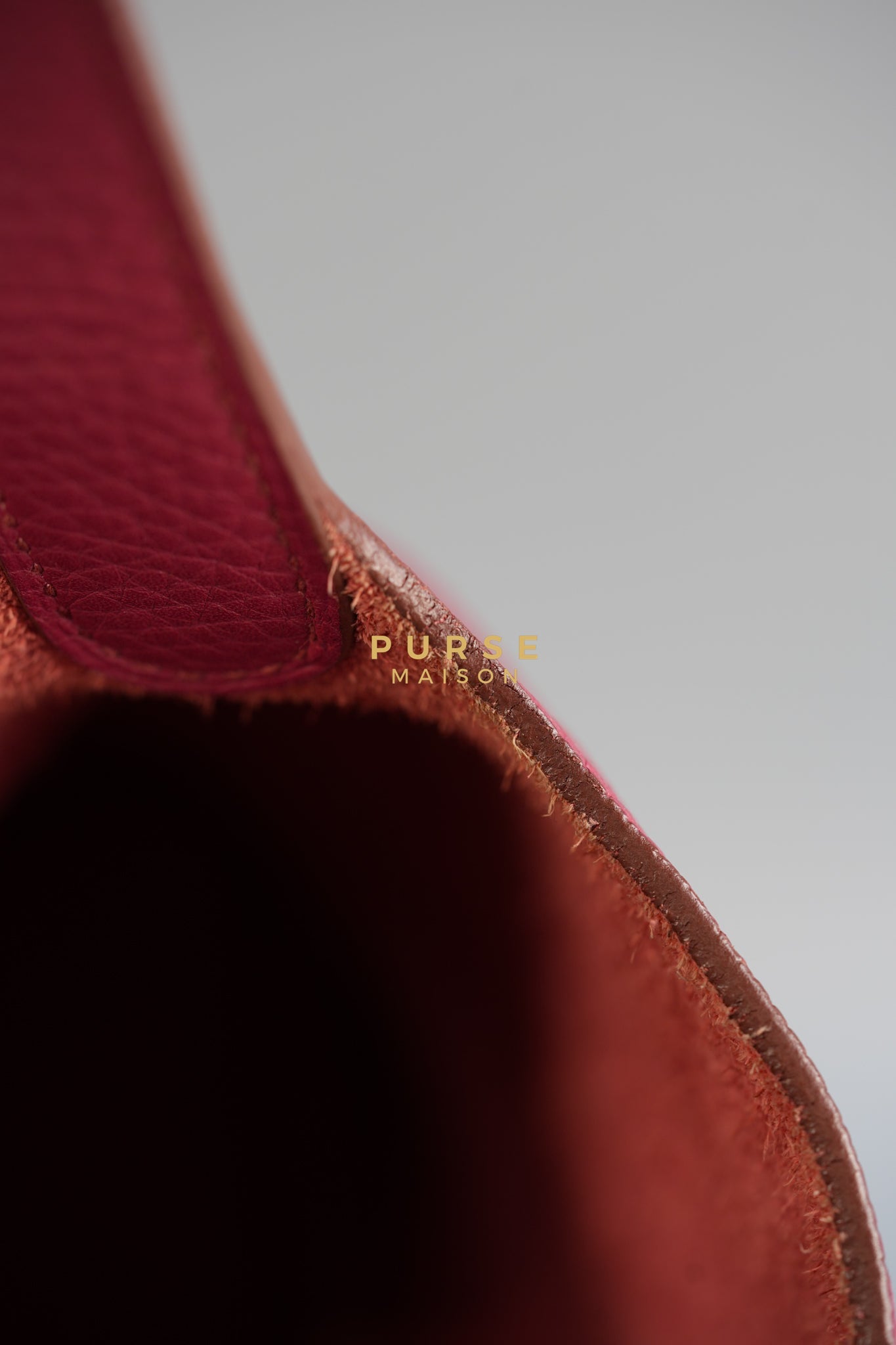 Picotin Micro in Rouge Grenat Clemence and Palladium Hardware Stamp Square R (2014) | Purse Maison Luxury Bags Shop