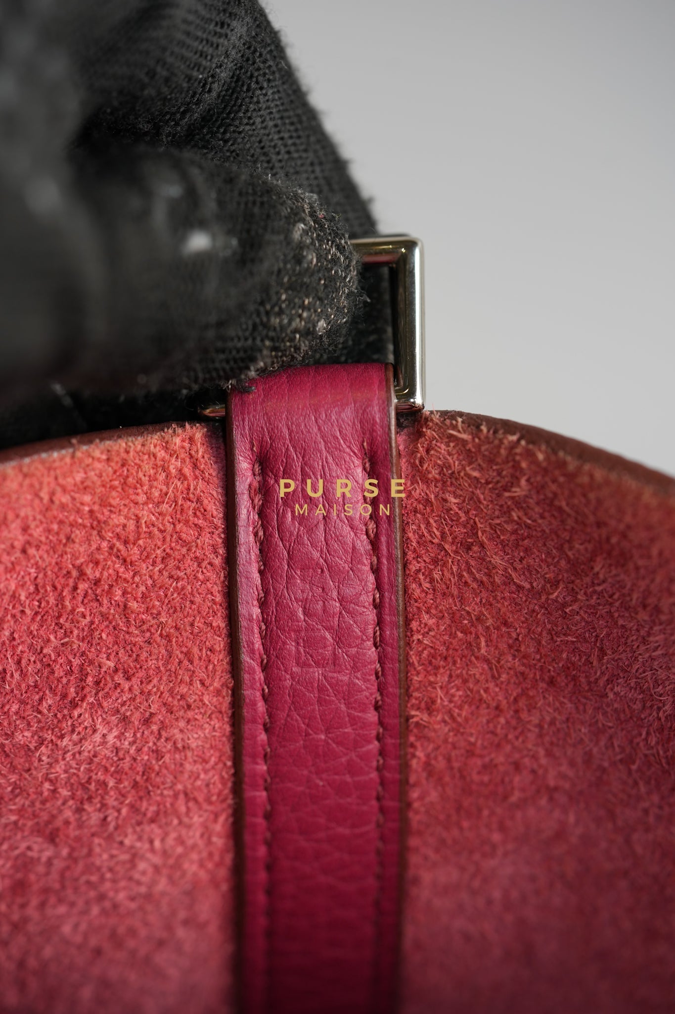 Picotin Micro in Rouge Grenat Clemence and Palladium Hardware Stamp Square R (2014) | Purse Maison Luxury Bags Shop