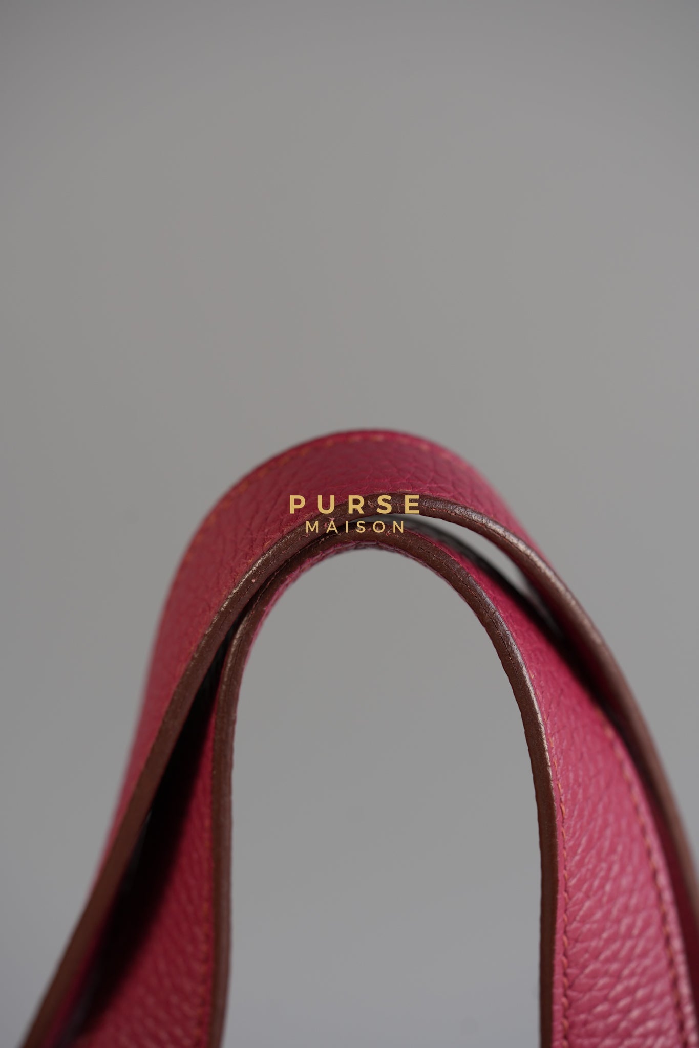 Picotin Micro in Rouge Grenat Clemence and Palladium Hardware Stamp Square R (2014) | Purse Maison Luxury Bags Shop