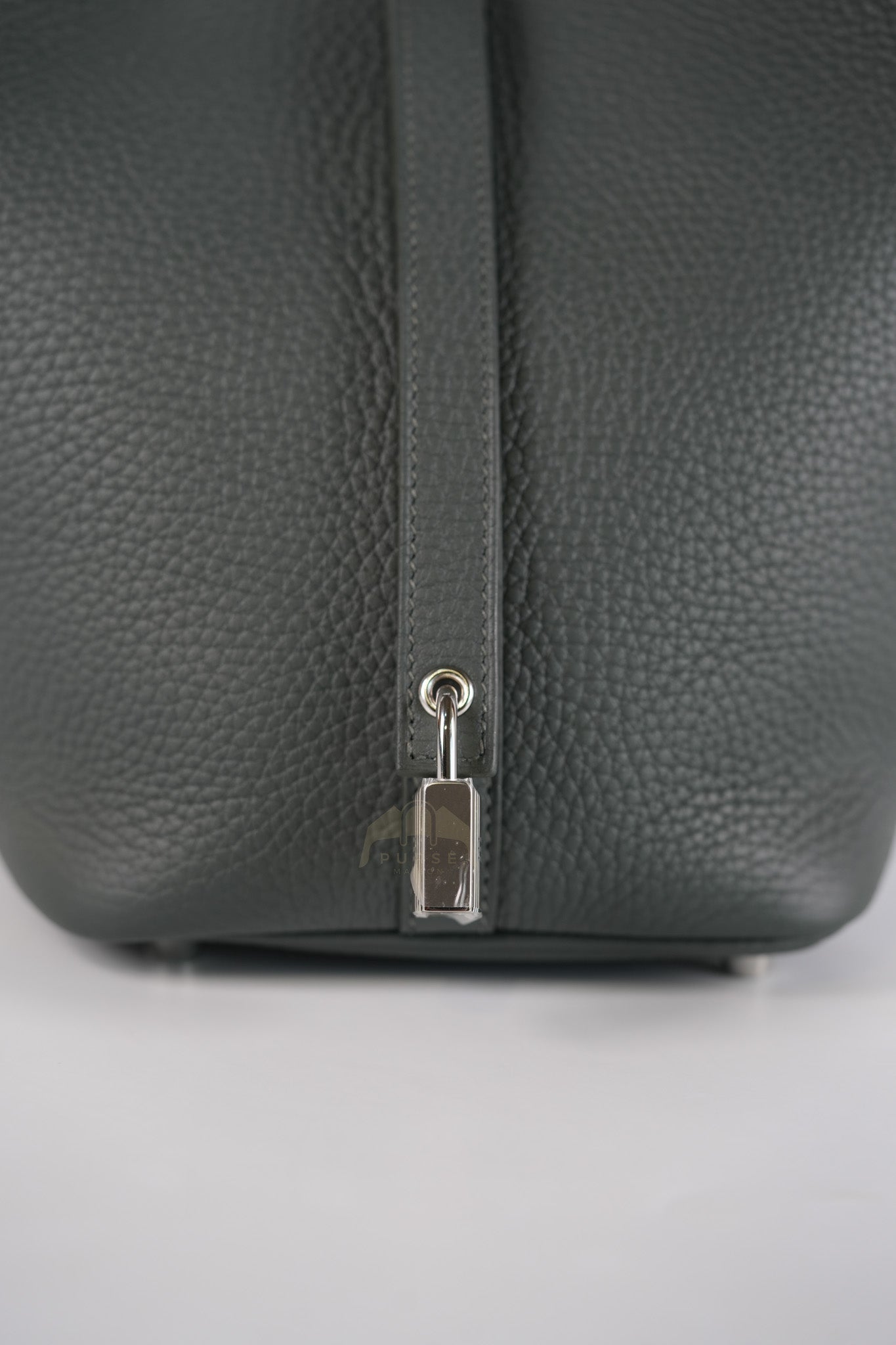 Picotin 18 in Vert Mangrove Clemence Leather Palladium Hardware (Stamp K) | Purse Maison Luxury Bags Shop