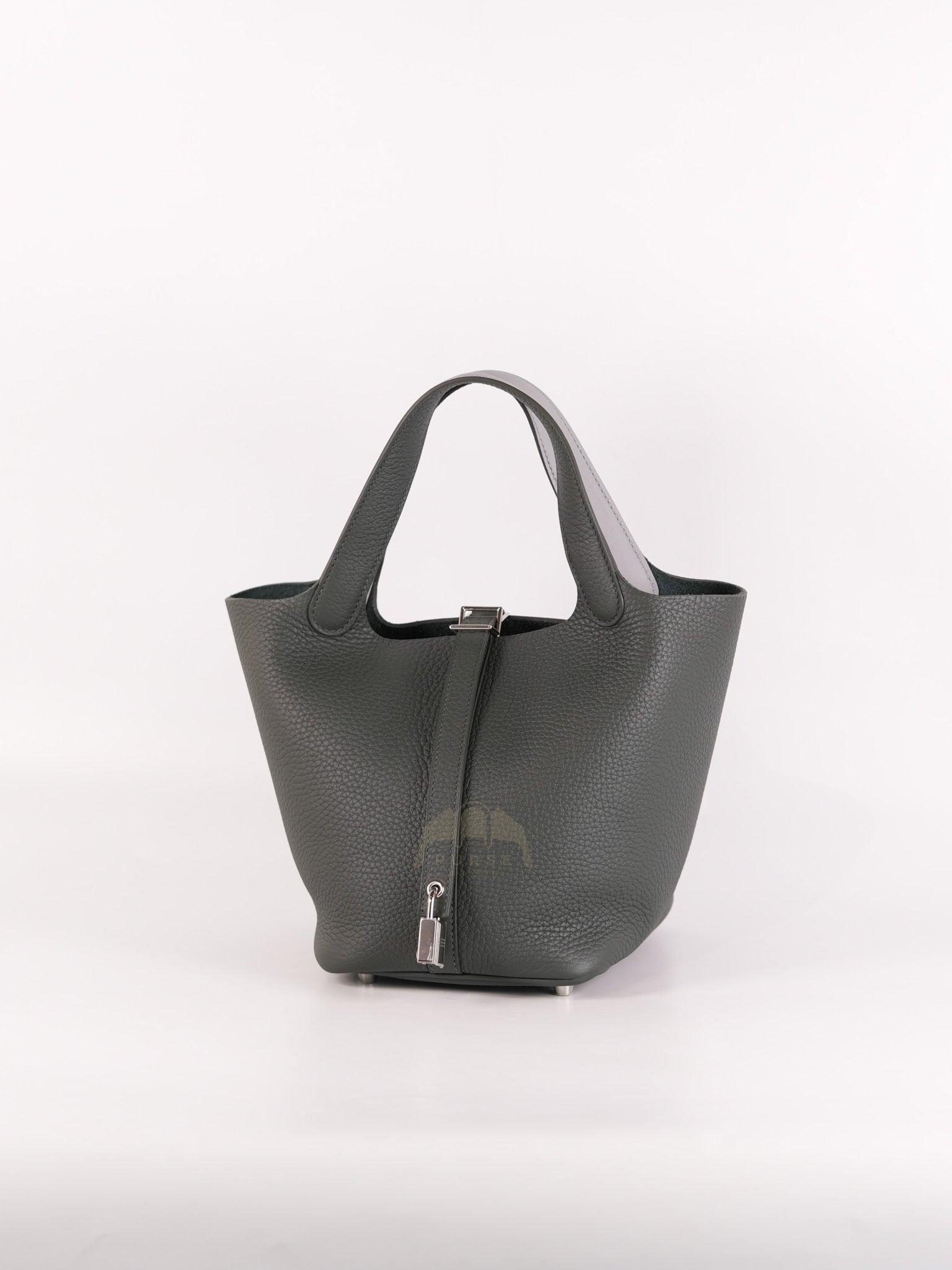 Picotin 18 in Vert Mangrove Clemence Leather Palladium Hardware (Stamp K) | Purse Maison Luxury Bags Shop
