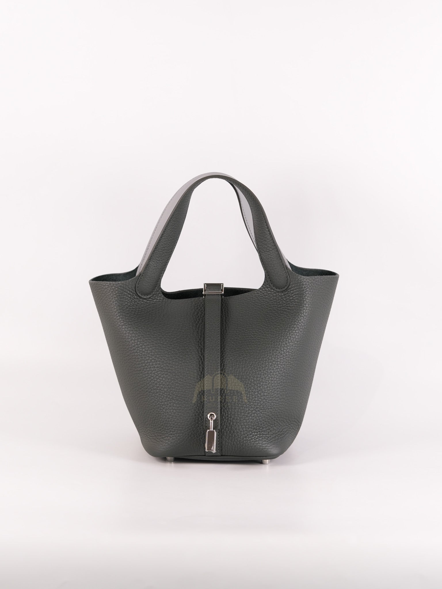 Picotin 18 in Vert Mangrove Clemence Leather Palladium Hardware (Stamp K) | Purse Maison Luxury Bags Shop