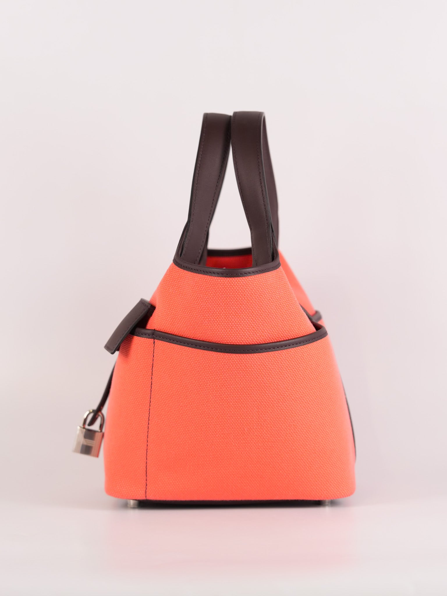 Picotin 18 Limited Edition Cargo Rouge Sellier Swift and Rose Texas Toile Goeland Canvas and Palladium Hardware Stamp U (2022) | Purse Maison Luxury Bags Shop