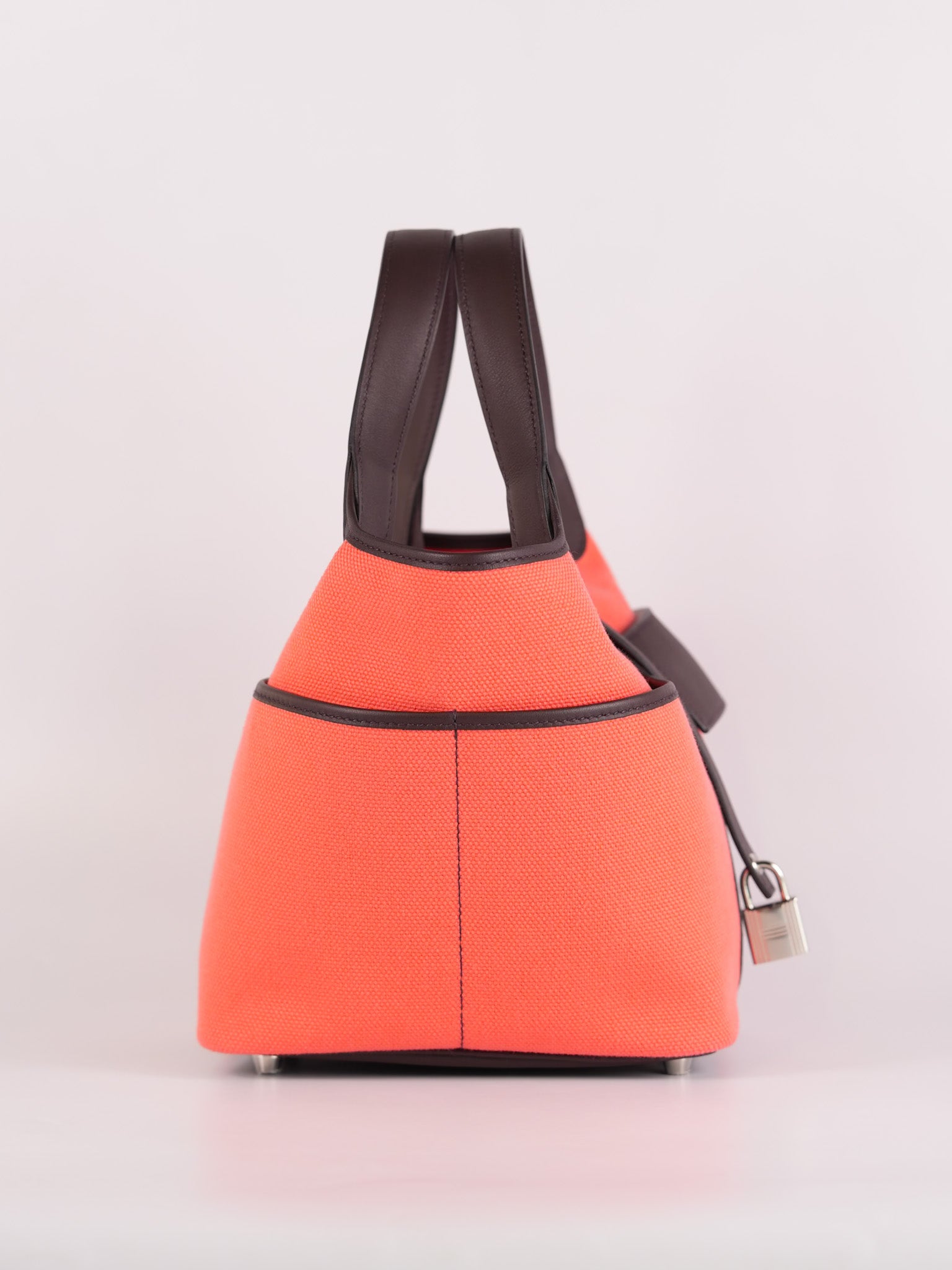 Picotin 18 Limited Edition Cargo Rouge Sellier Swift and Rose Texas Toile Goeland Canvas and Palladium Hardware Stamp U (2022) | Purse Maison Luxury Bags Shop