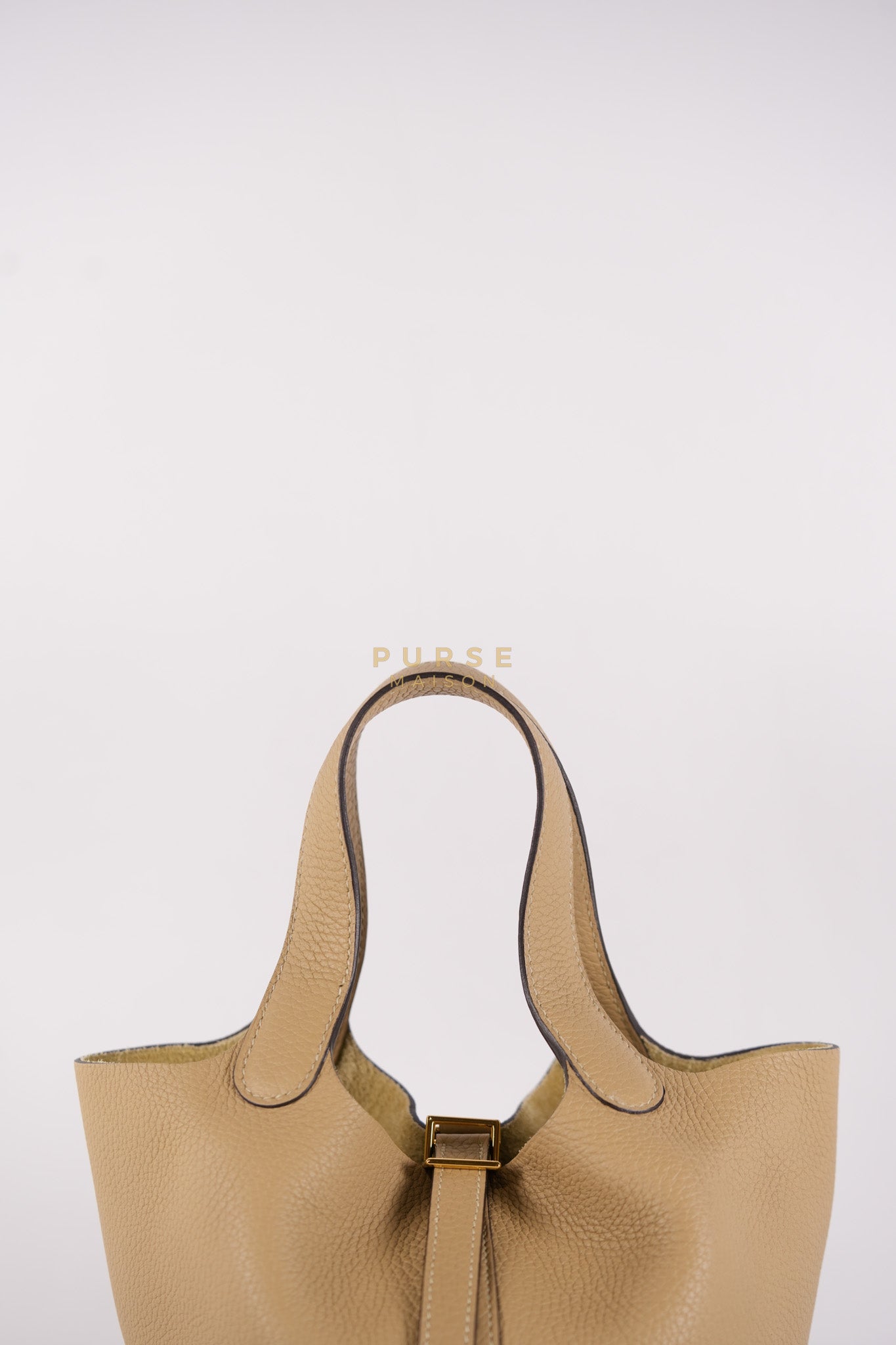 Picotin 18 Trench in Clemence Leather and Gold Hardware Stamp Z (2021) | Purse Maison Luxury Bags Shop