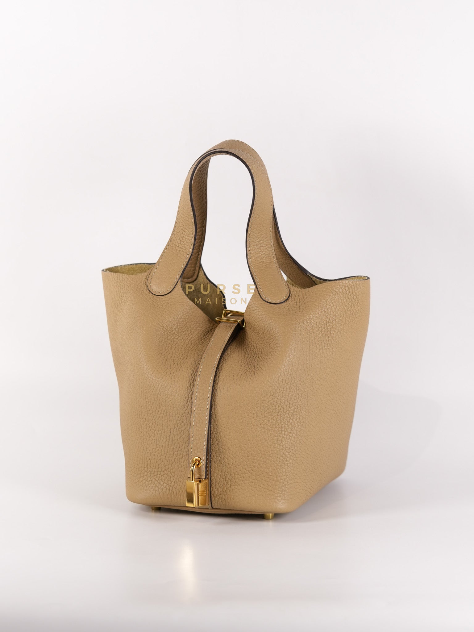 Picotin 18 Trench in Clemence Leather and Gold Hardware Stamp Z (2021) | Purse Maison Luxury Bags Shop