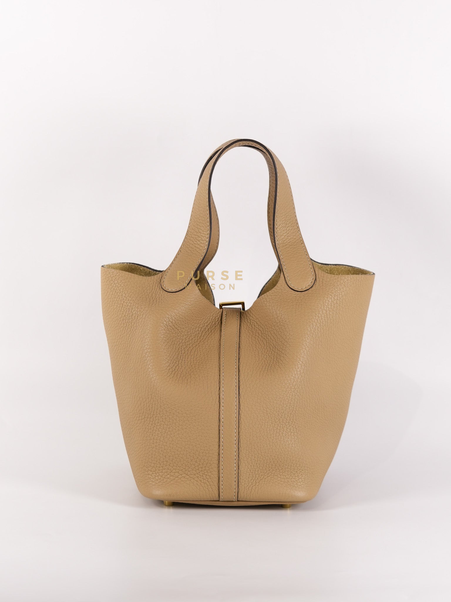 Picotin 18 Trench in Clemence Leather and Gold Hardware Stamp Z (2021) | Purse Maison Luxury Bags Shop