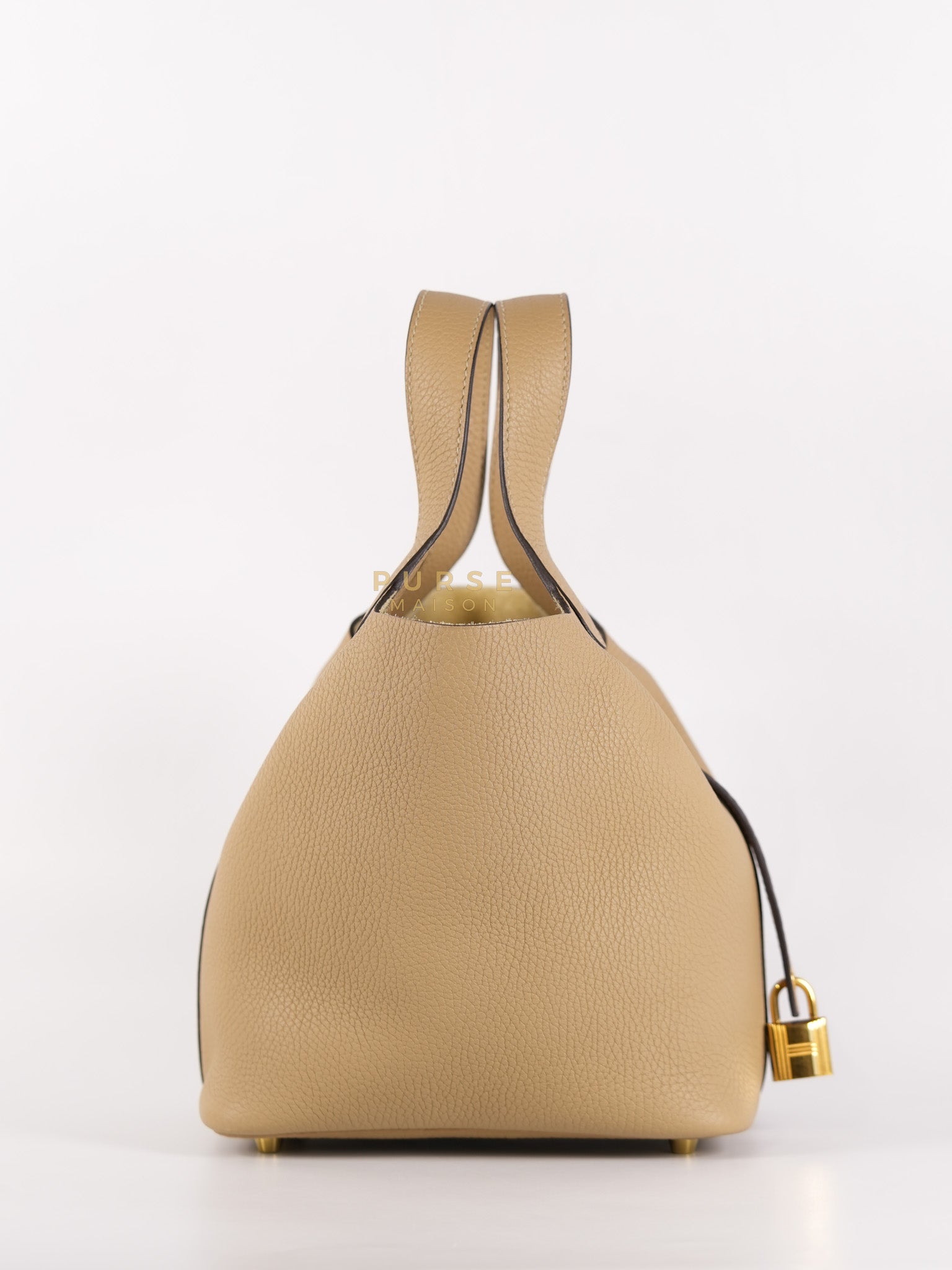 Picotin 18 Trench in Clemence Leather and Gold Hardware Stamp Z (2021) | Purse Maison Luxury Bags Shop