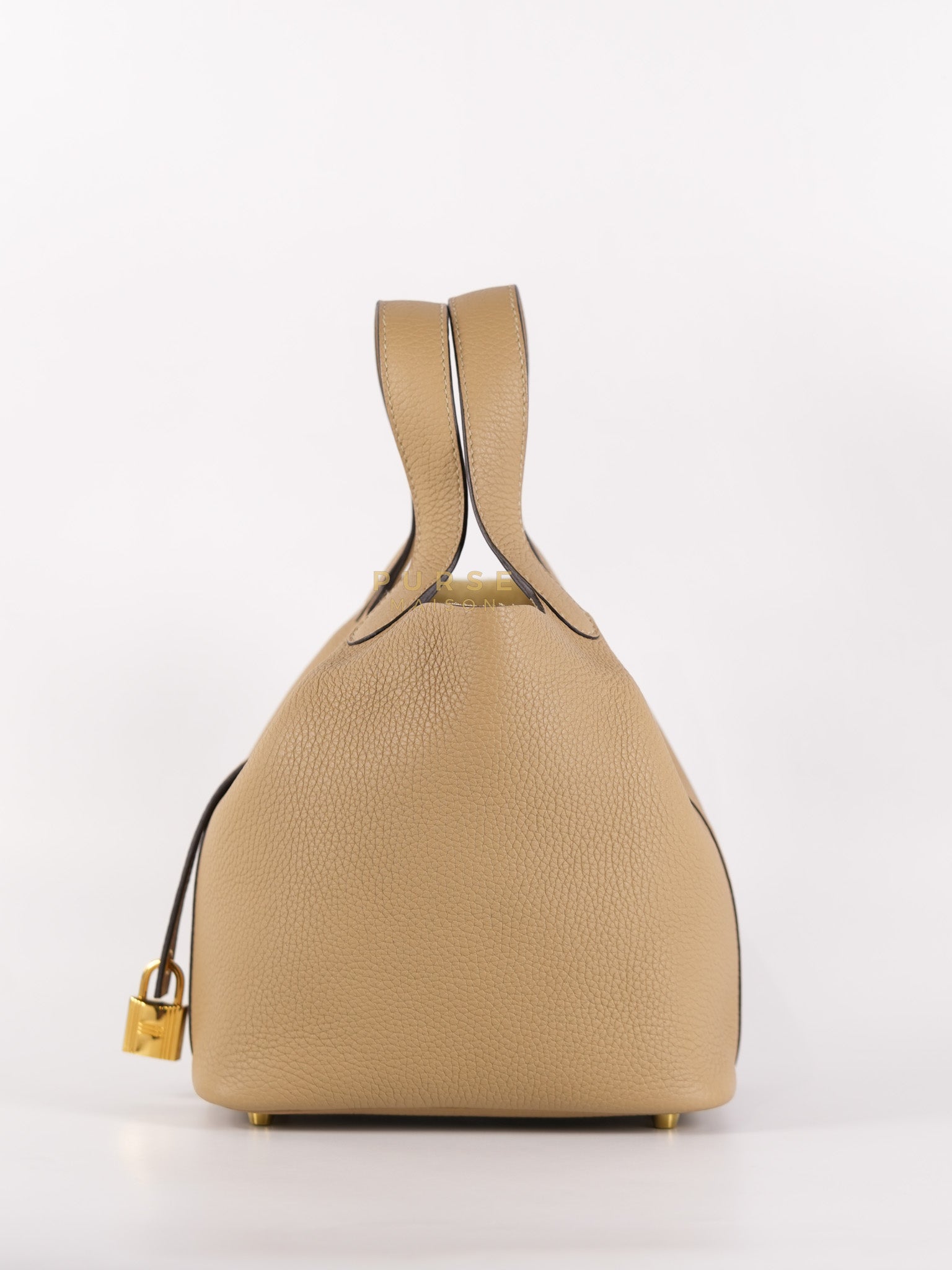 Picotin 18 Trench in Clemence Leather and Gold Hardware Stamp Z (2021) | Purse Maison Luxury Bags Shop