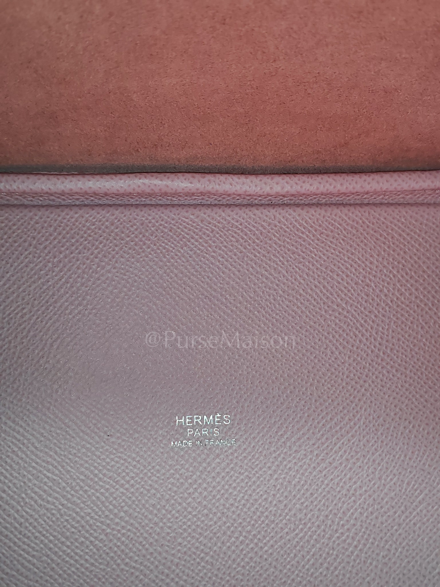 Picotin 18 Tressage Mauve Sylvestre Epsom Leather in palladium hardware Stamp D(2019) with Free Twilly | Purse Maison Luxury Bags Shop