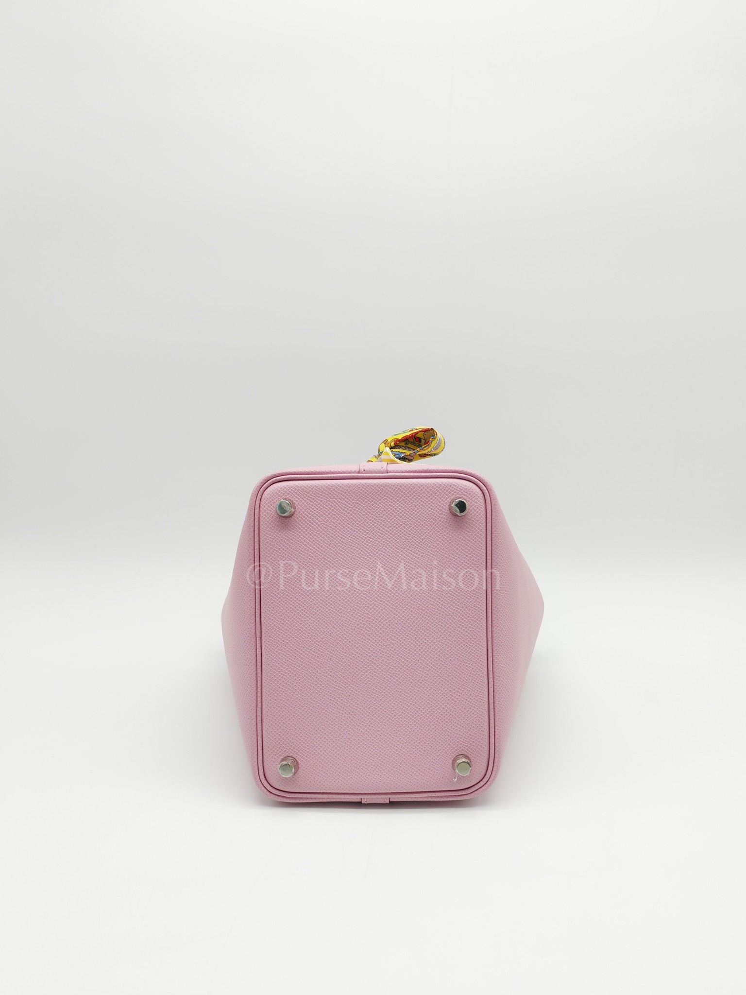 Picotin 18 Tressage Mauve Sylvestre Epsom Leather in palladium hardware Stamp D(2019) with Free Twilly | Purse Maison Luxury Bags Shop