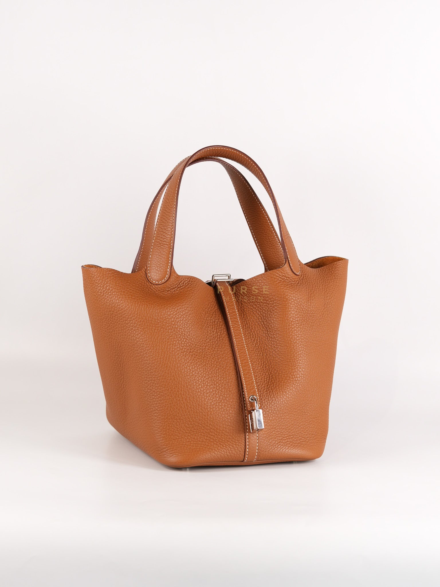 Picotin 22 Gold Clemence Leather and Palladium Hardware Stamp U (2022) | Purse Maison Luxury Bags Shop