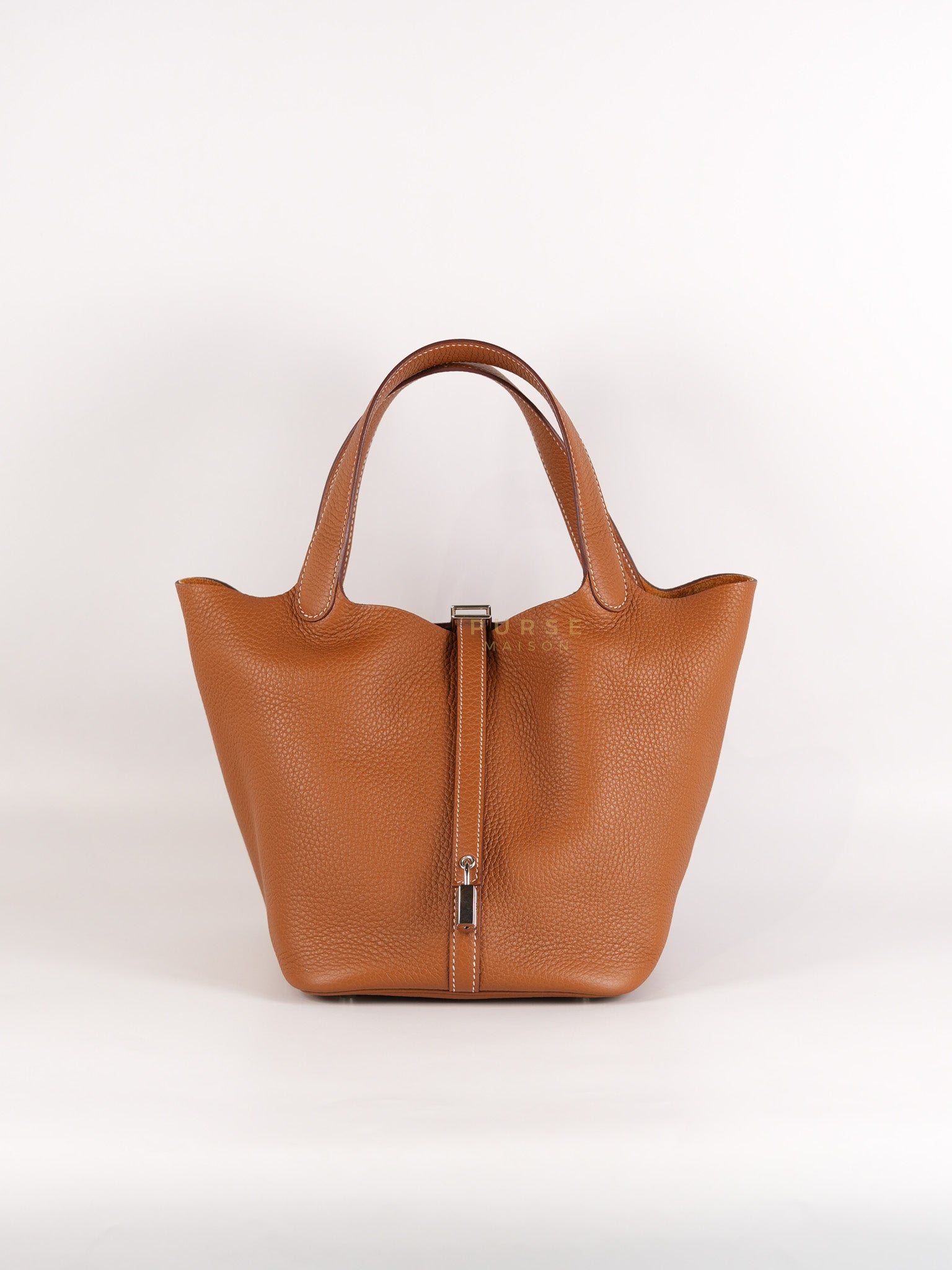 Picotin 22 Gold Clemence Leather and Palladium Hardware Stamp U (2022) | Purse Maison Luxury Bags Shop