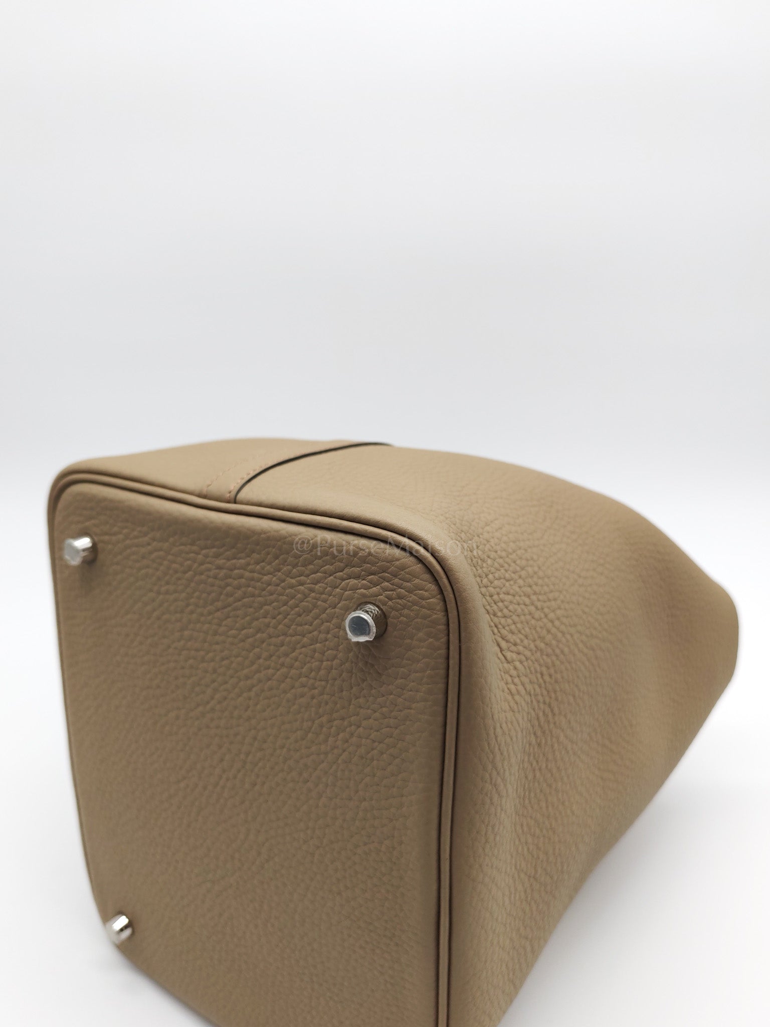 Picotin 22 in Beige Marfa Clemence Leather Palladium hardware Stamp B(2023) | Purse Maison Luxury Bags Shop